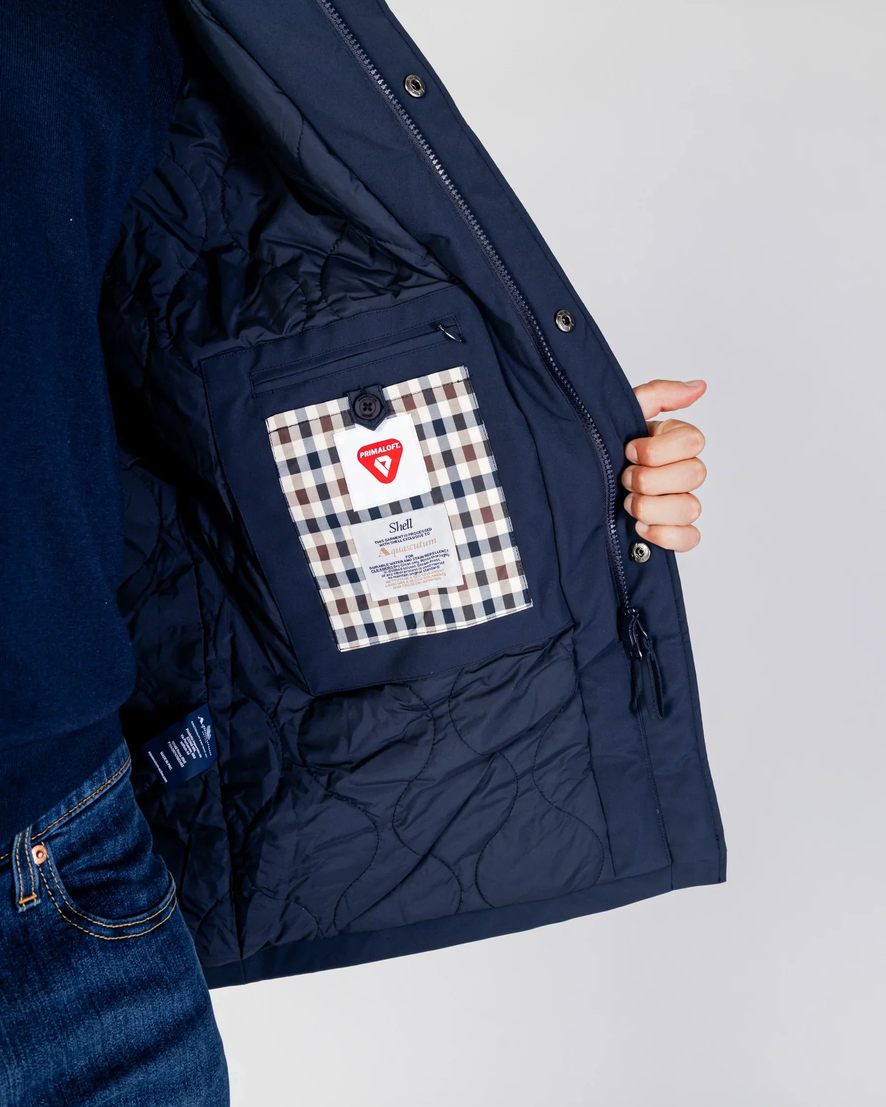Aquascutum Active Soft Shell Trench Navy - Image 2