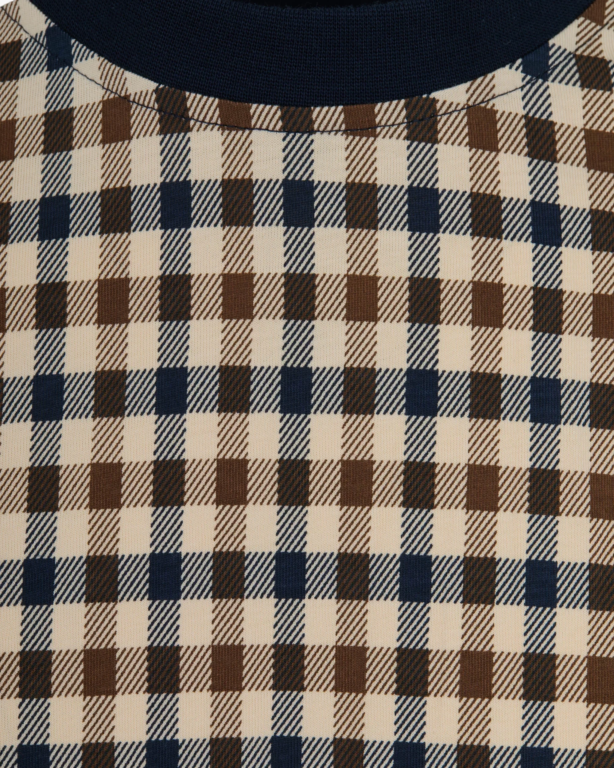 Aquascutum Body Club Check T-Shirt Navy - Image 2