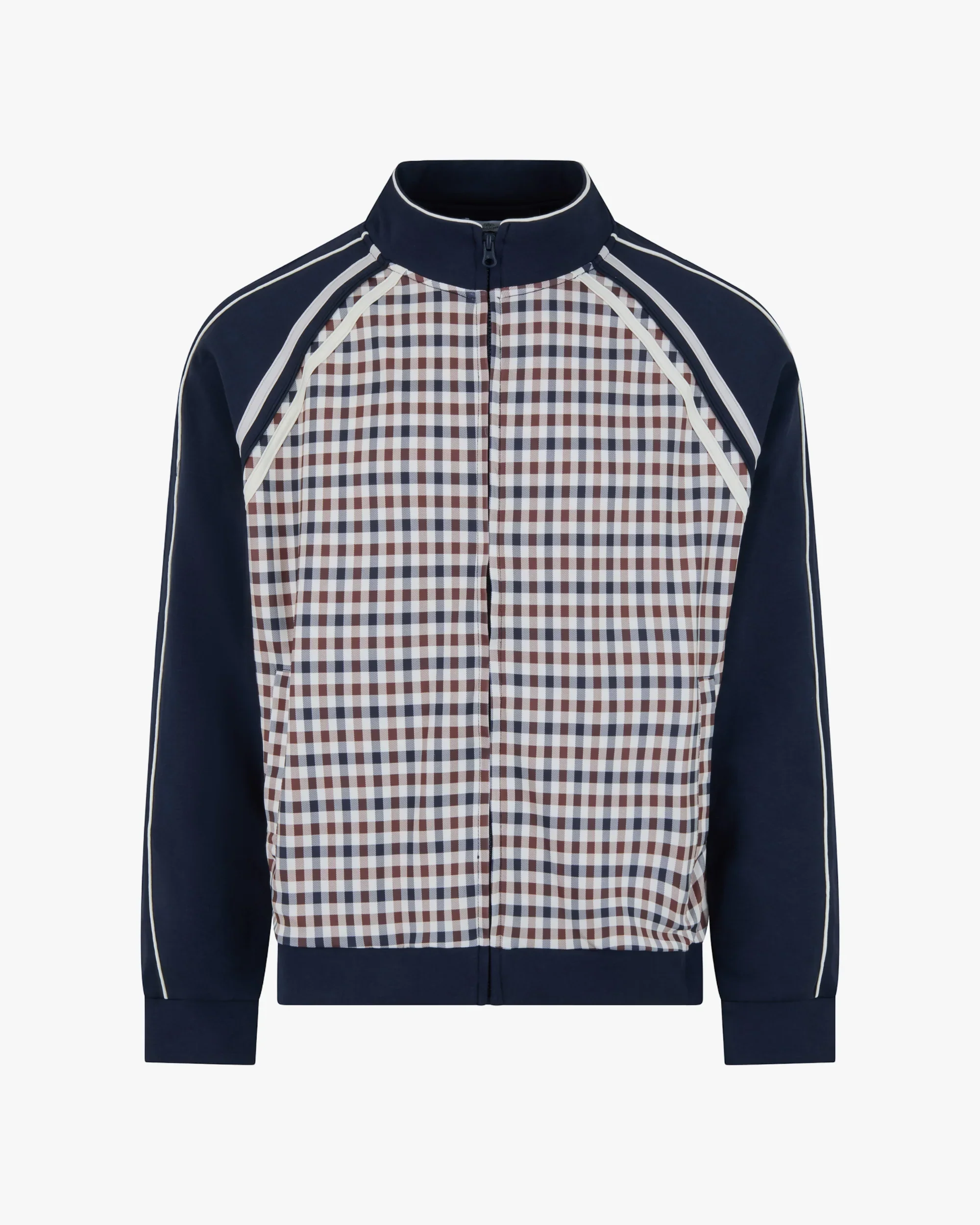 Aquascutum Club Check Scuba Stripes Track Top Navy