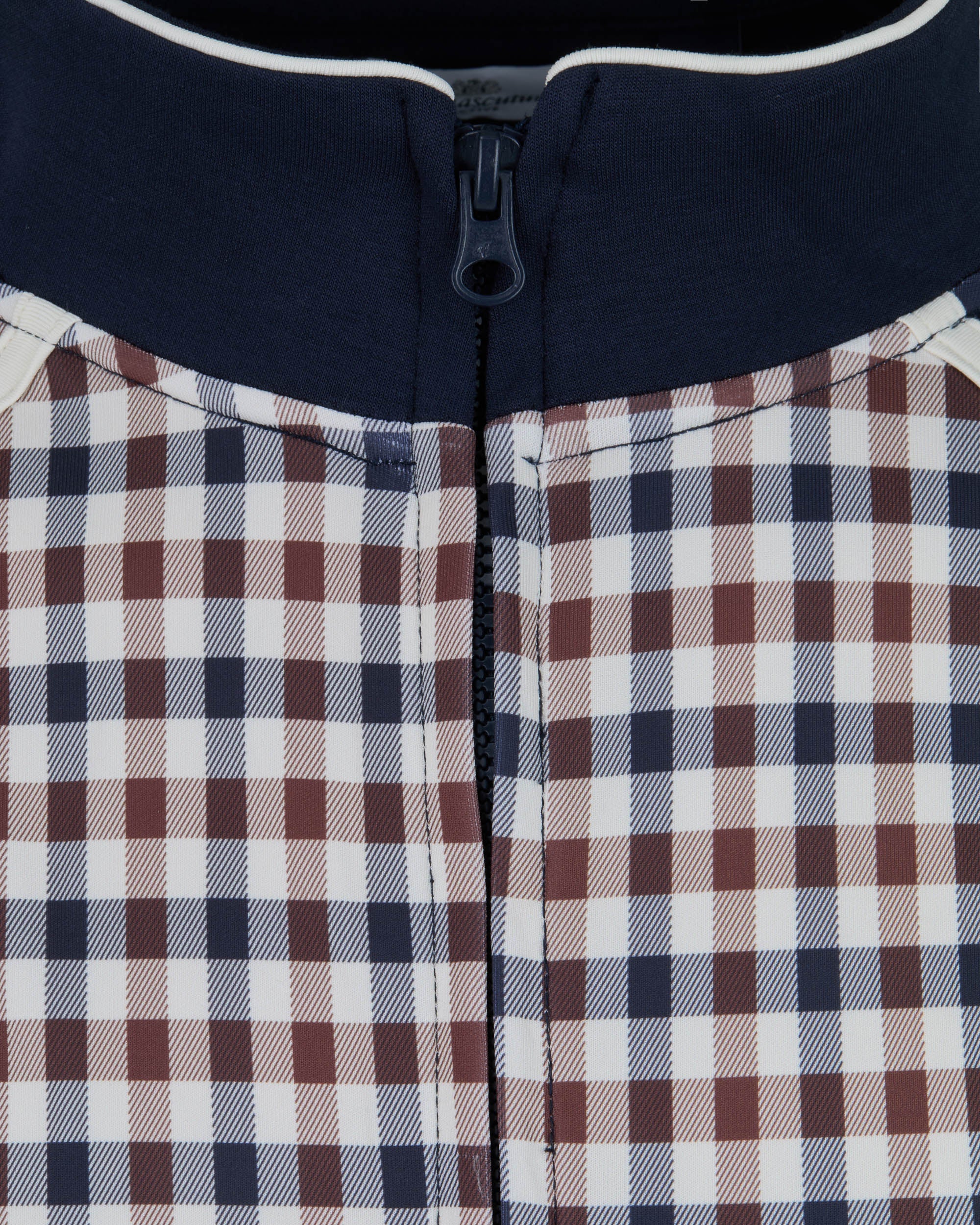 Aquascutum Club Check Scuba Stripes Track Top Navy - Image 2