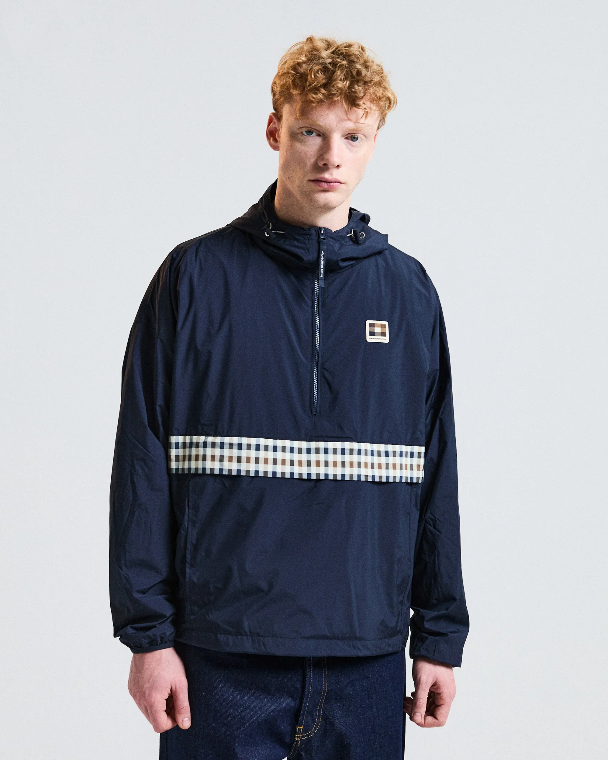 Aquascutum Color Block Badge Jacket Navy - Image 3