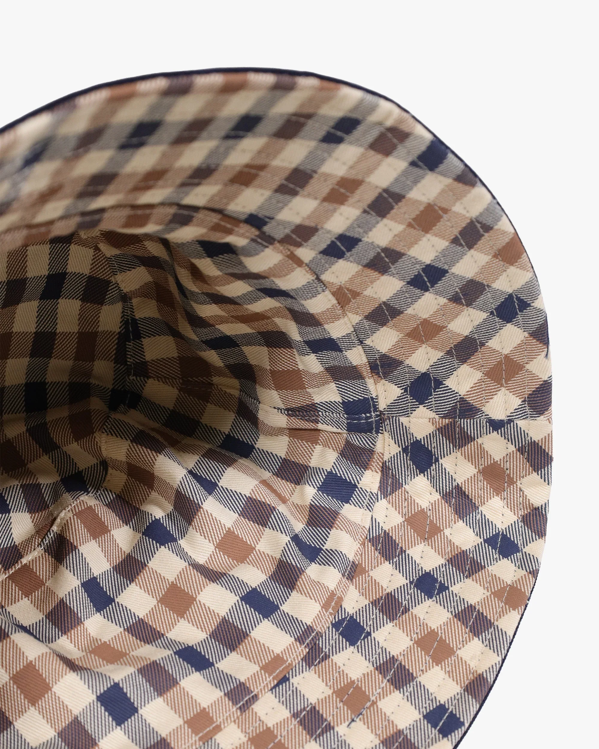 Aquascutum Reversible Cotton Bucket Hat Club Check - Image 2