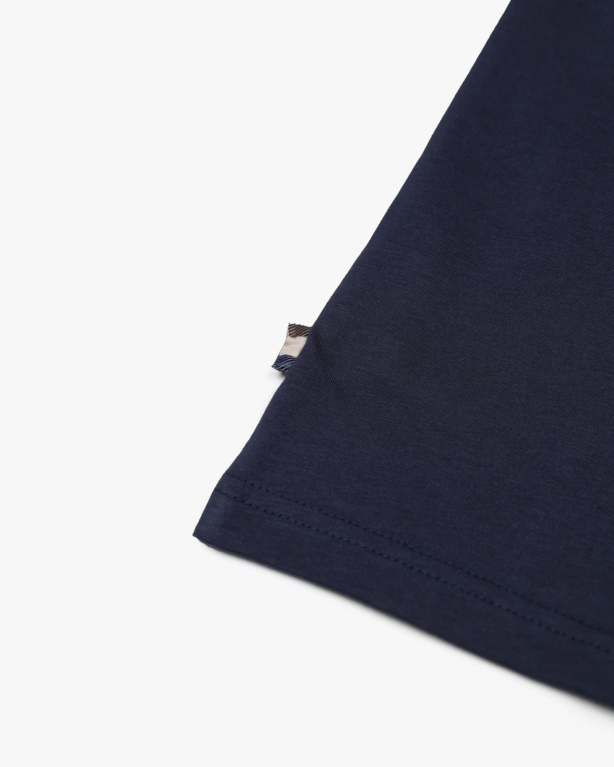 Aquascutum Iconic Club Check Pocket T-Shirt Navy - Image 3