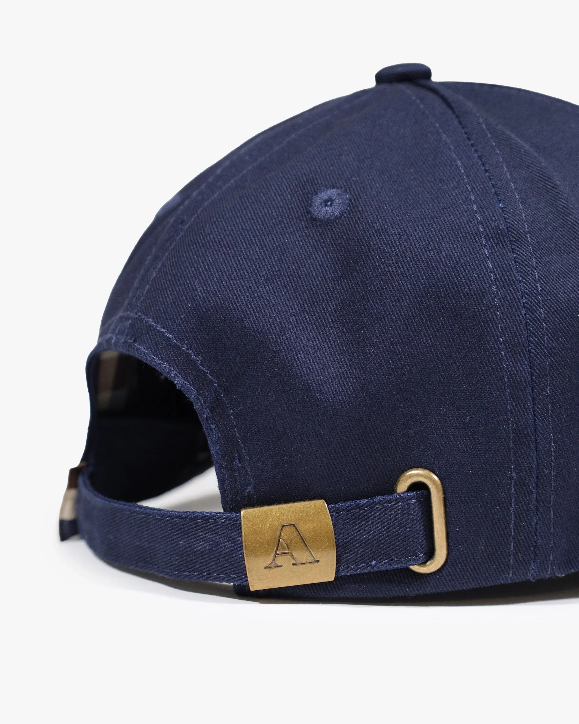 Aquascutum Iconic Rubber Patch Baseball Cap Navy - Image 5