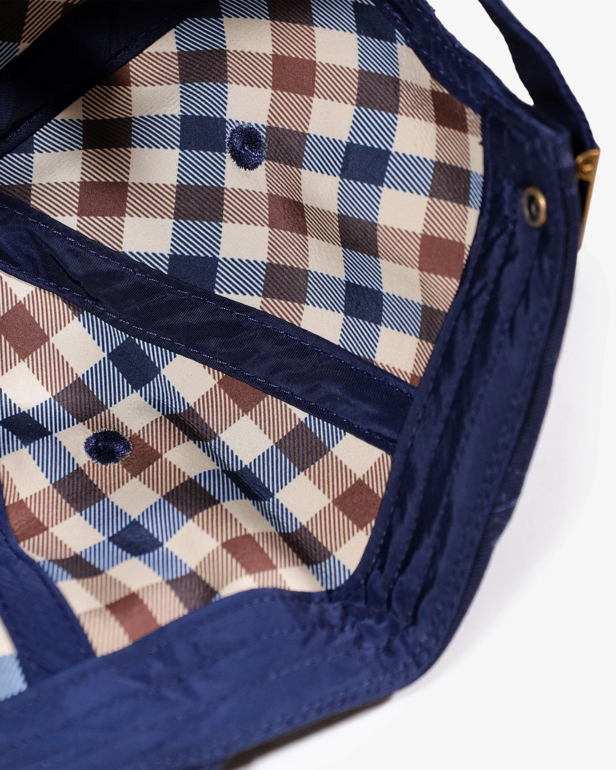 Aquascutum Iconic Rubber Patch Baseball Cap Navy - Image 6