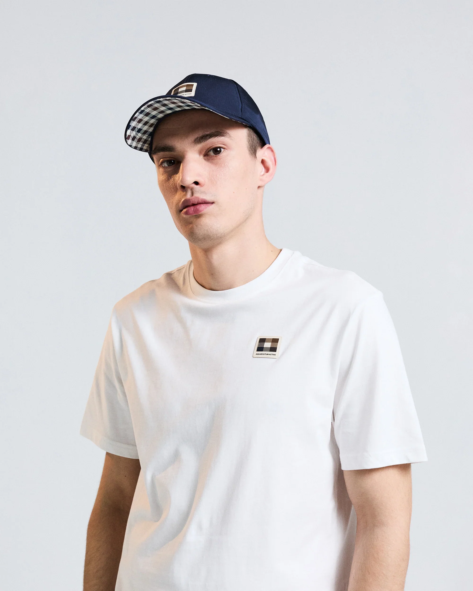 Aquascutum Lamina Badge Baseball Cap Navy - Image 2