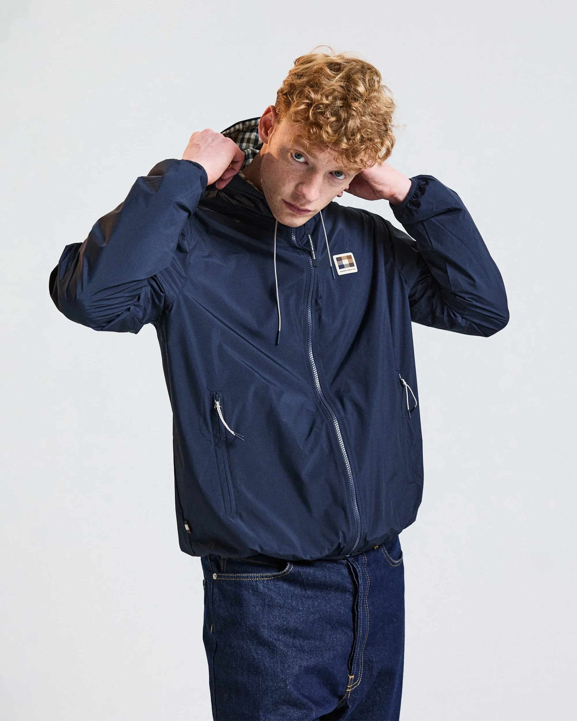 Aquascutum RLG Badge Reversible Sailor Jacket Navy - Image 2