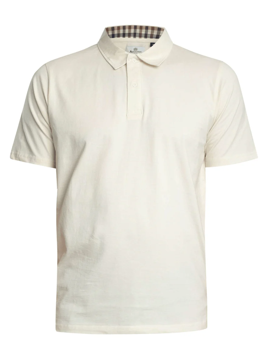 Aquascutum Supima Solid Polo Old White