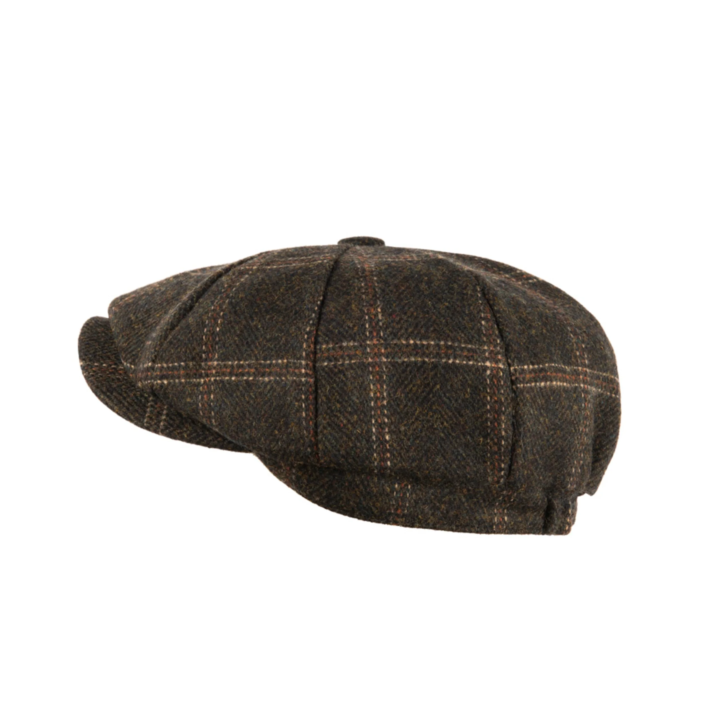 Carlyle Tweed Newsboy Cap Window Pane Green - Image 3