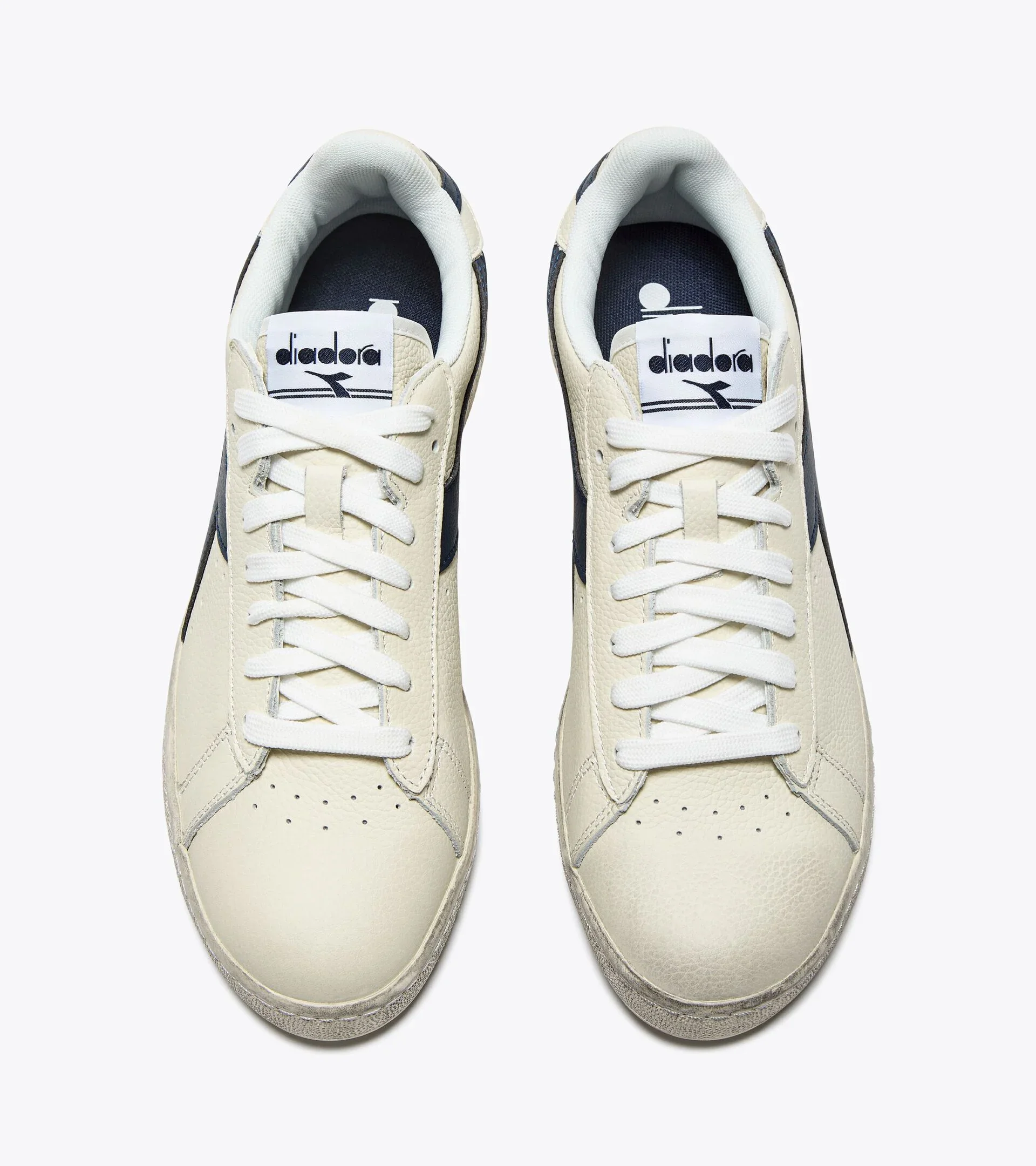 Diadora Game L Low Waxed White/Blue Caspian Sea - Image 7