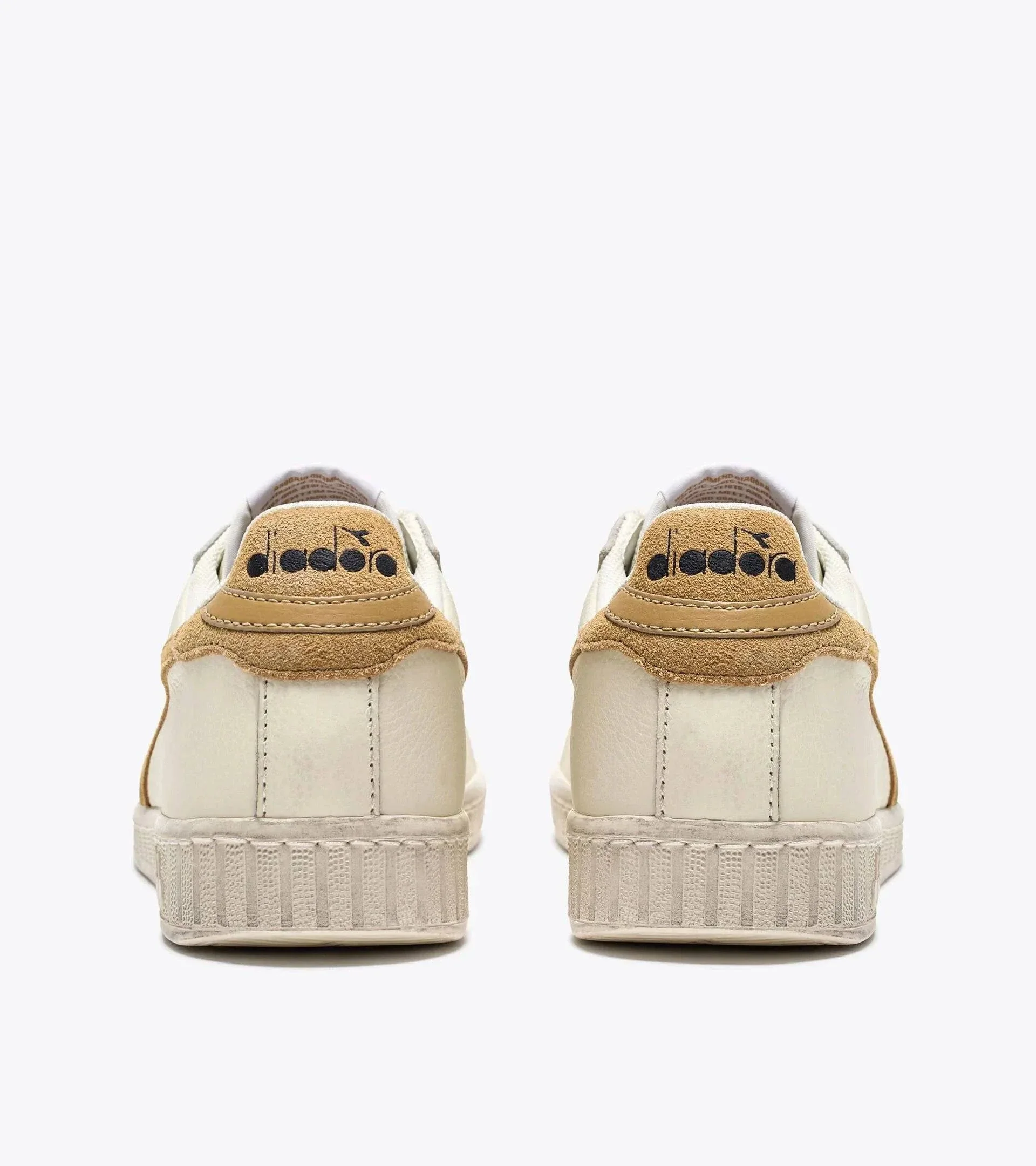 Diadora Game L Low Waxed Suede In White/ Latte - Image 3