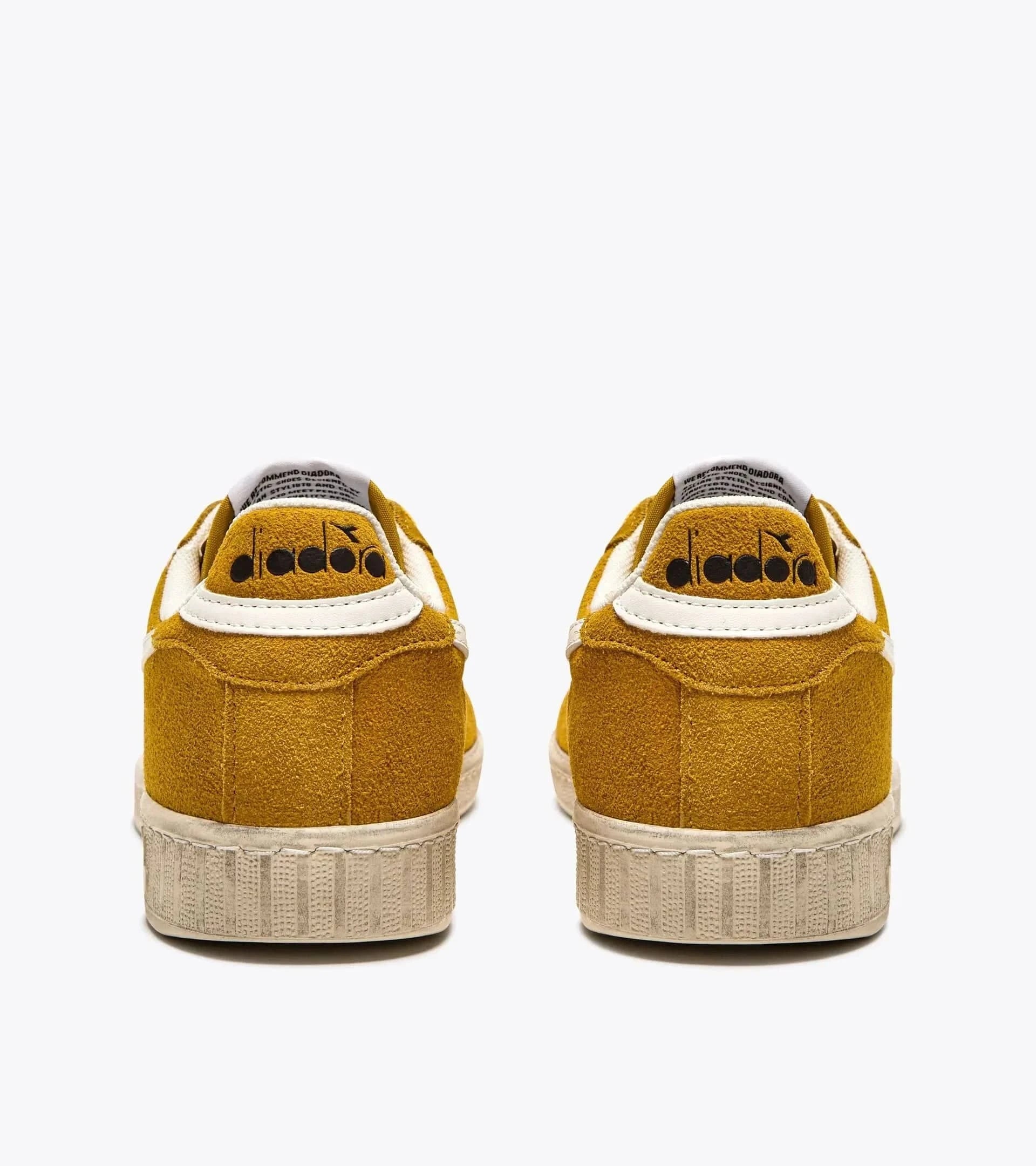 Diadora Game L Low Waxed Suede In Yellow Ochre - Image 3