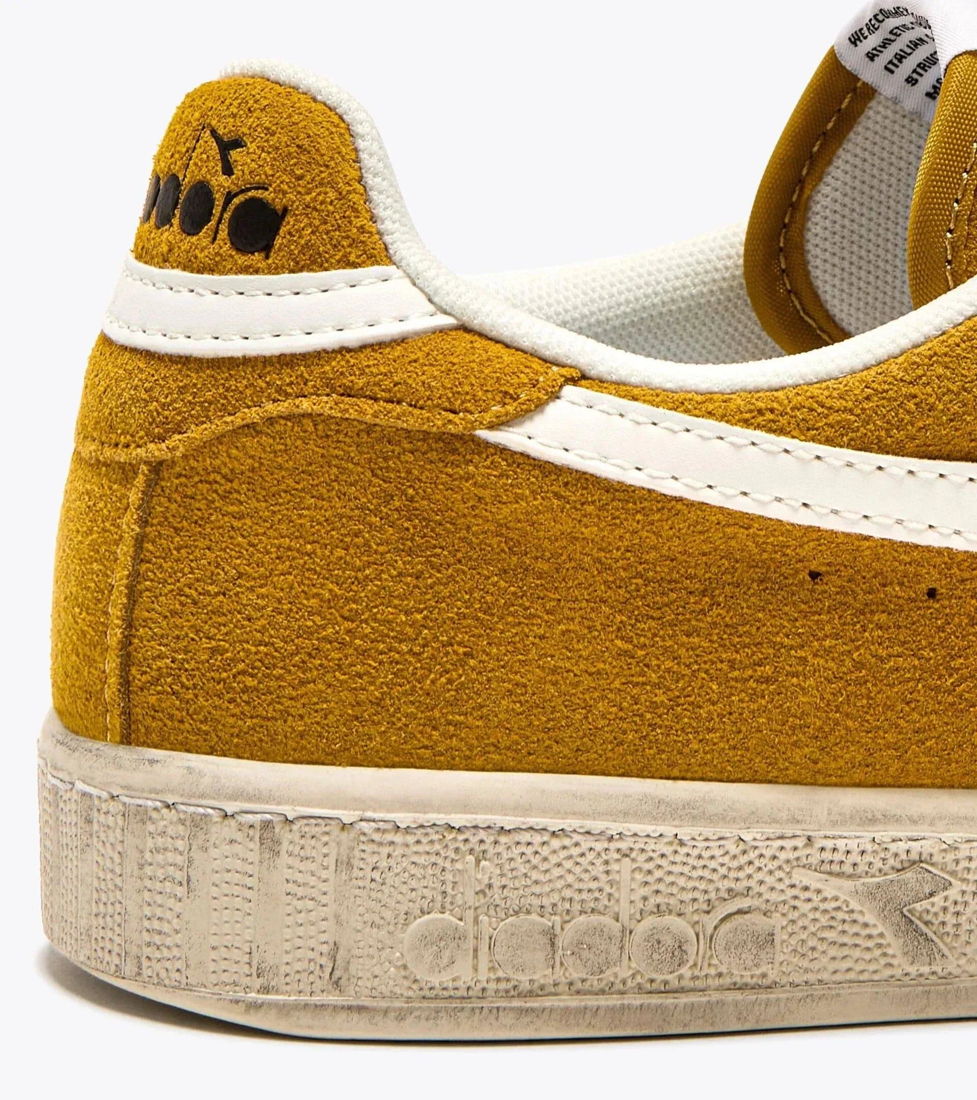 Diadora Game L Low Waxed Suede In Yellow Ochre - Image 4