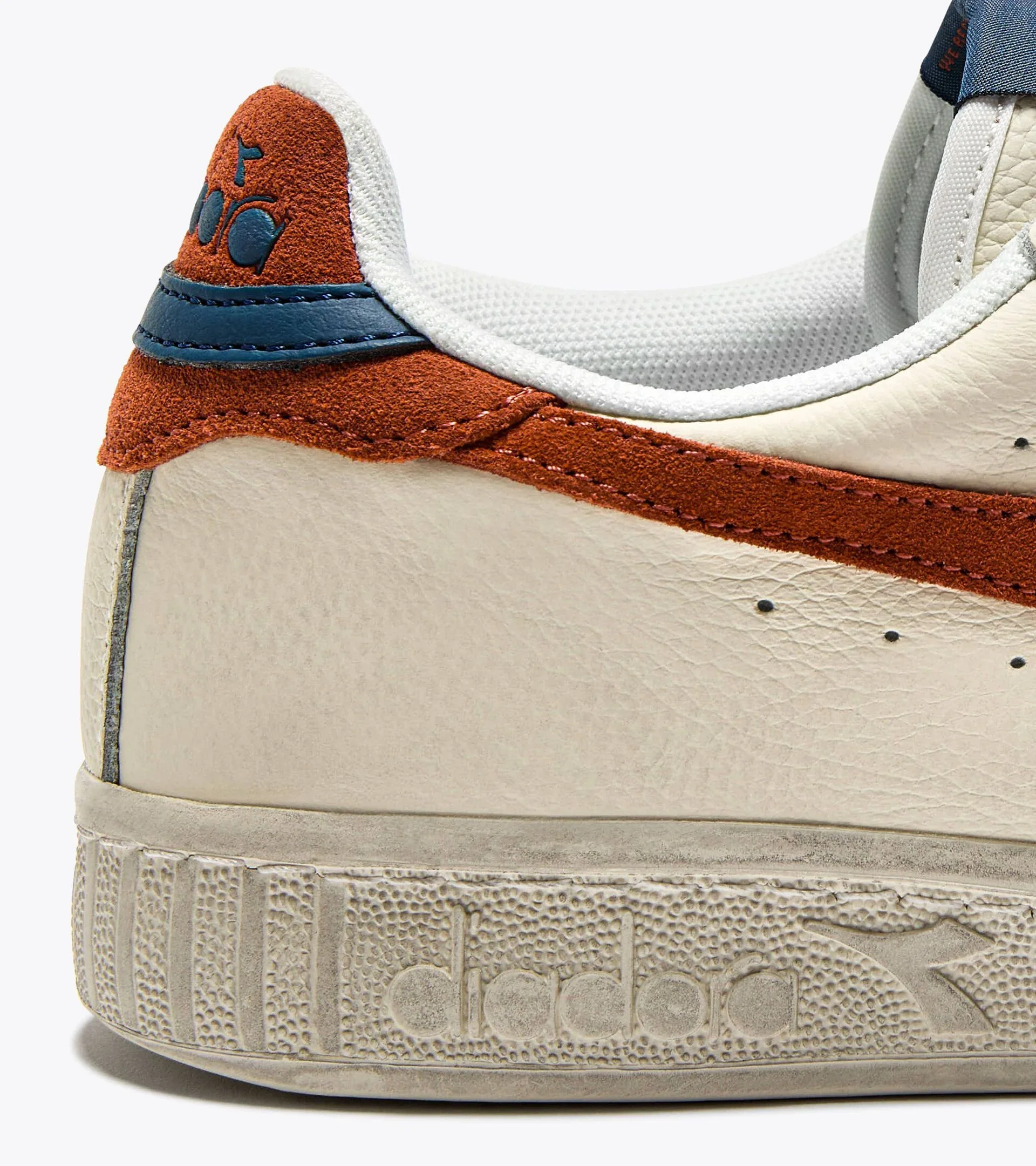 Diadora Game L Low Waxed Suede Pop White/Rust - Image 5
