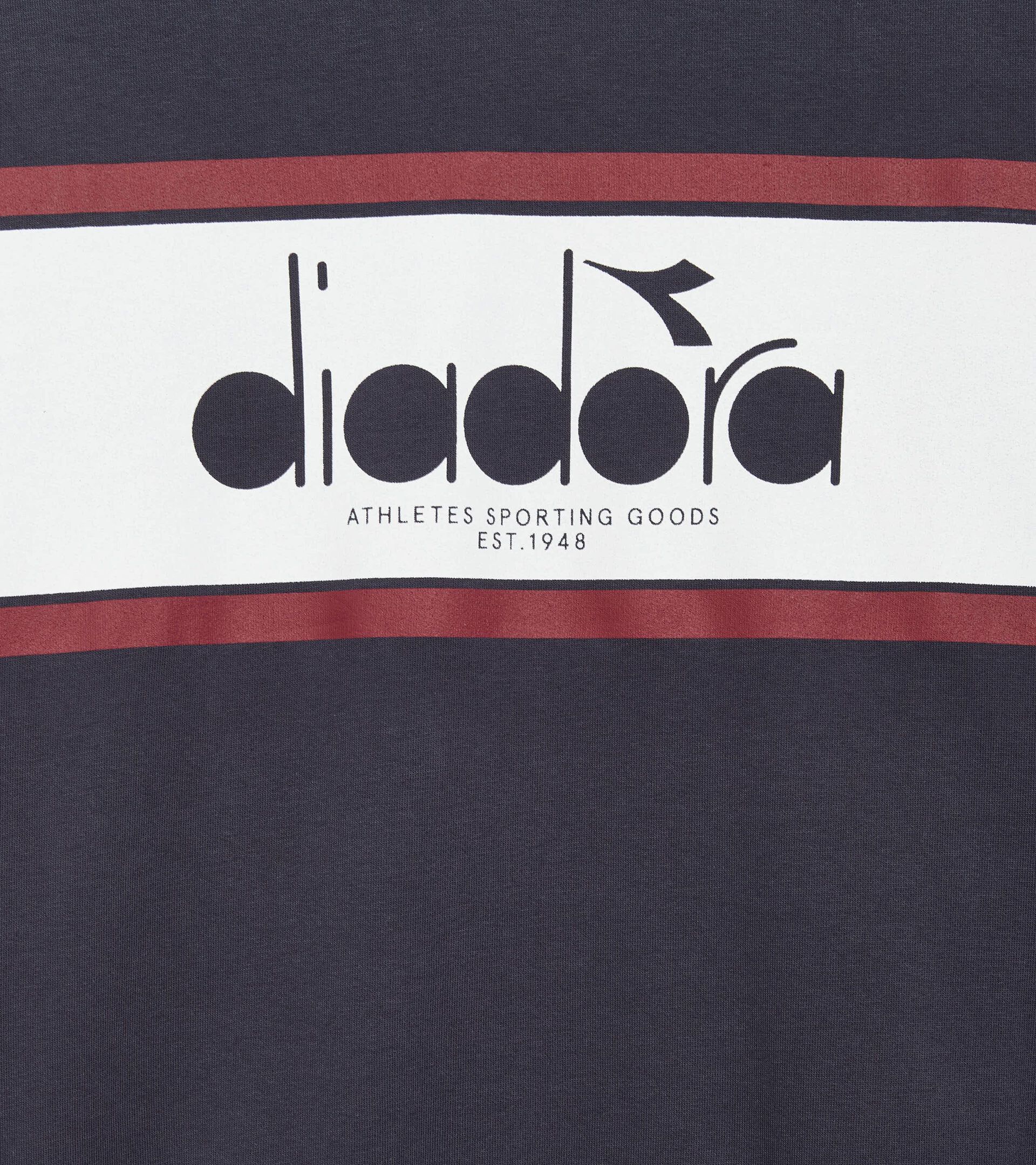 Diadora Logo T-Shirt Blue Denim/Optical White - Image 2