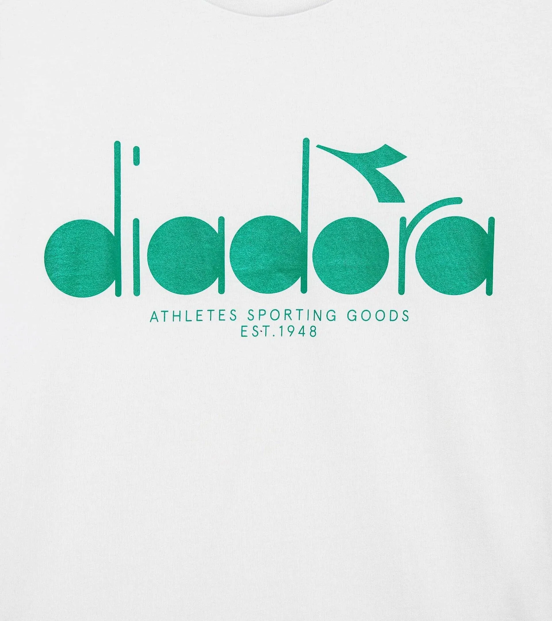 Diadora Logo T-SHIRT White/Green - Image 2