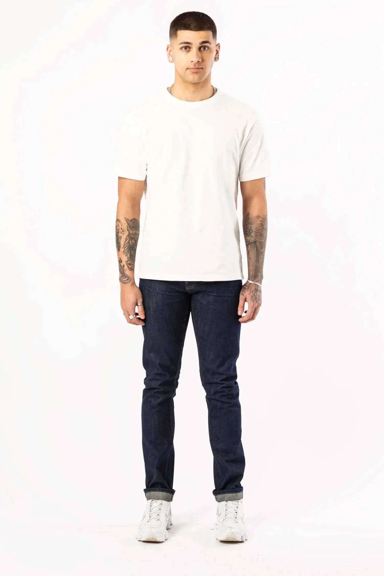 DML Slim Fit Selvedge Jeans In Rinse Wash - Image 4