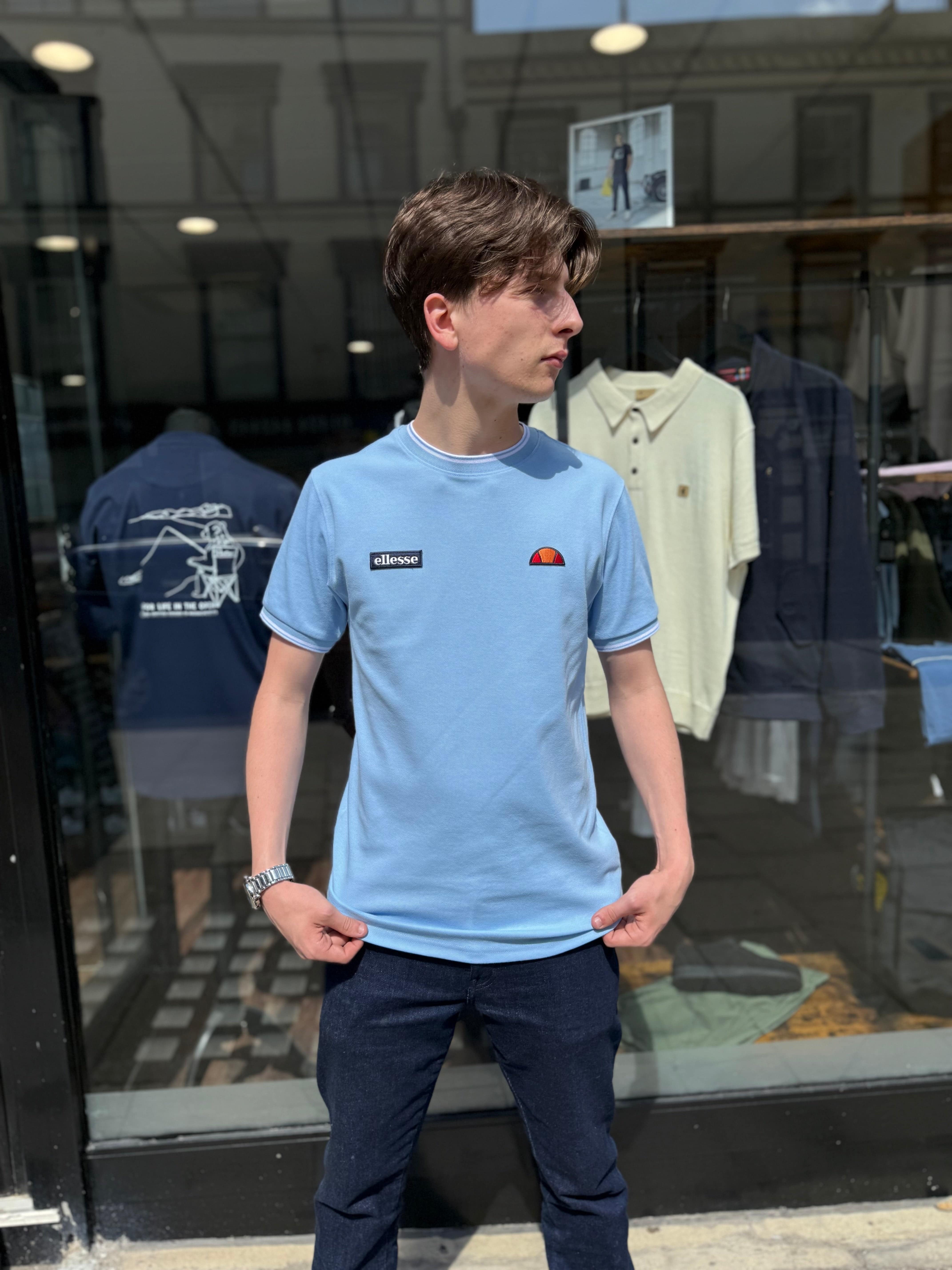 Ellesse Belvider Tee In Light Blue