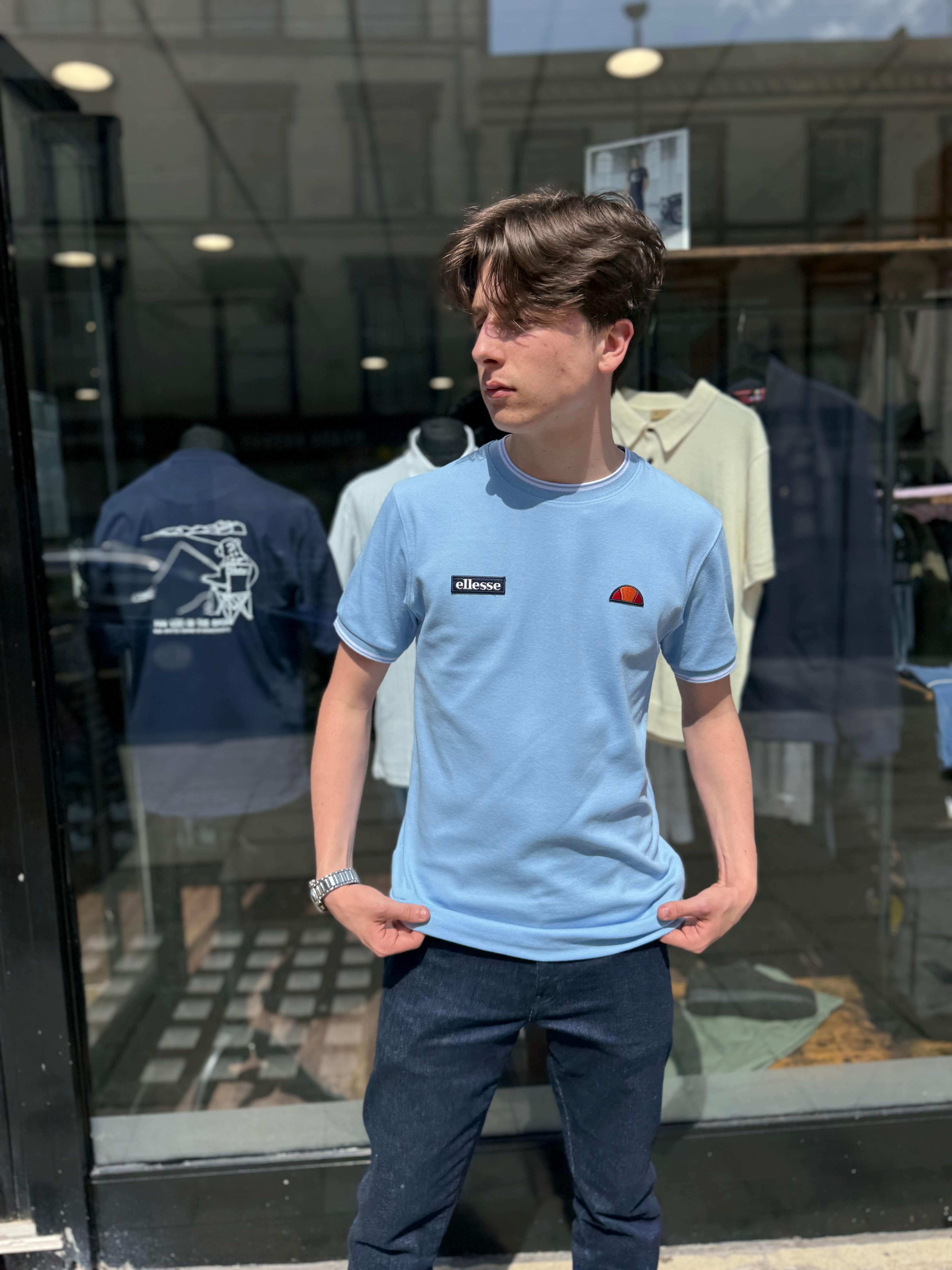 Ellesse Belvider Tee In Light Blue - Image 2