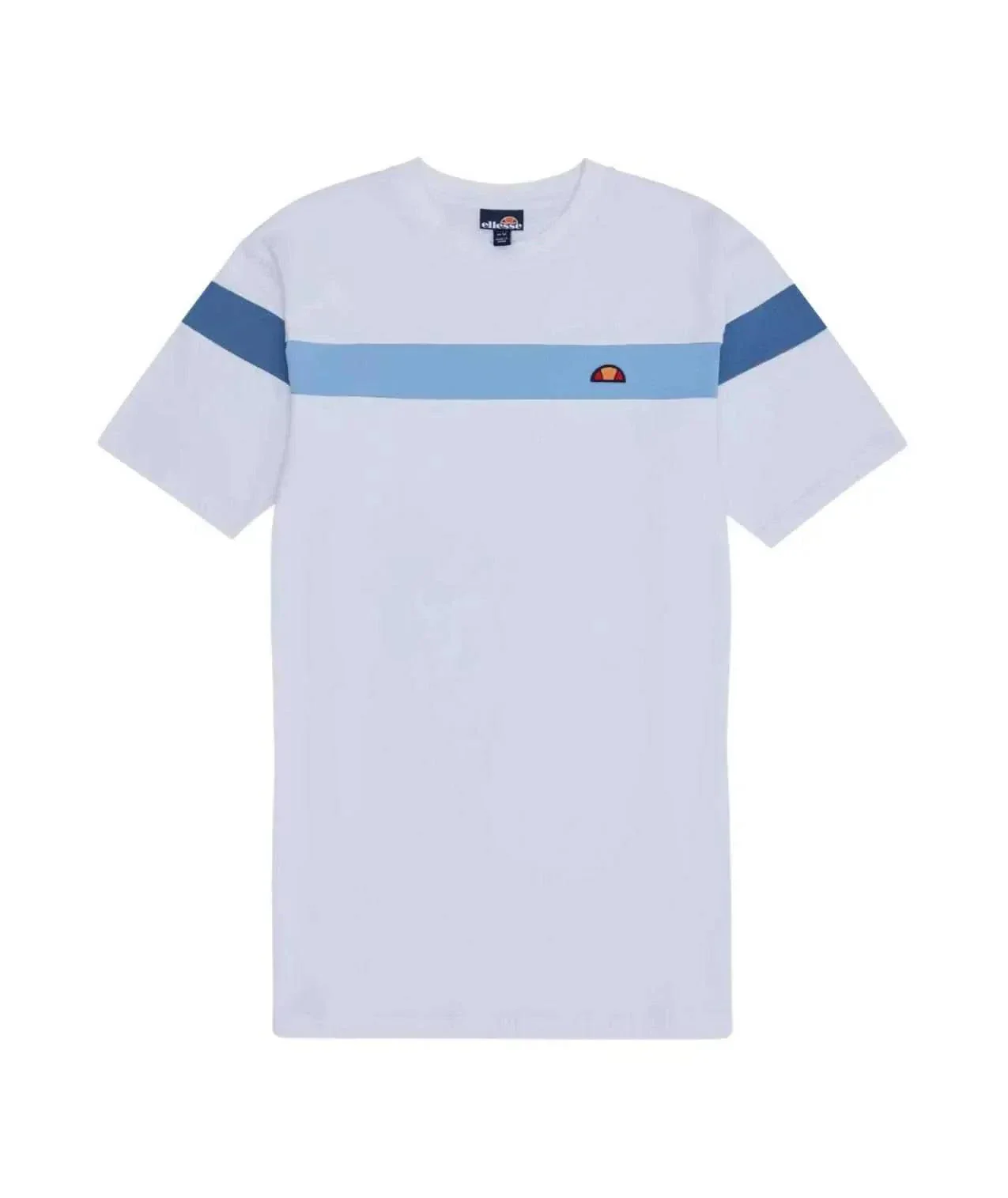 Ellesse Caserio Tee In White/Light Blue - Image 3