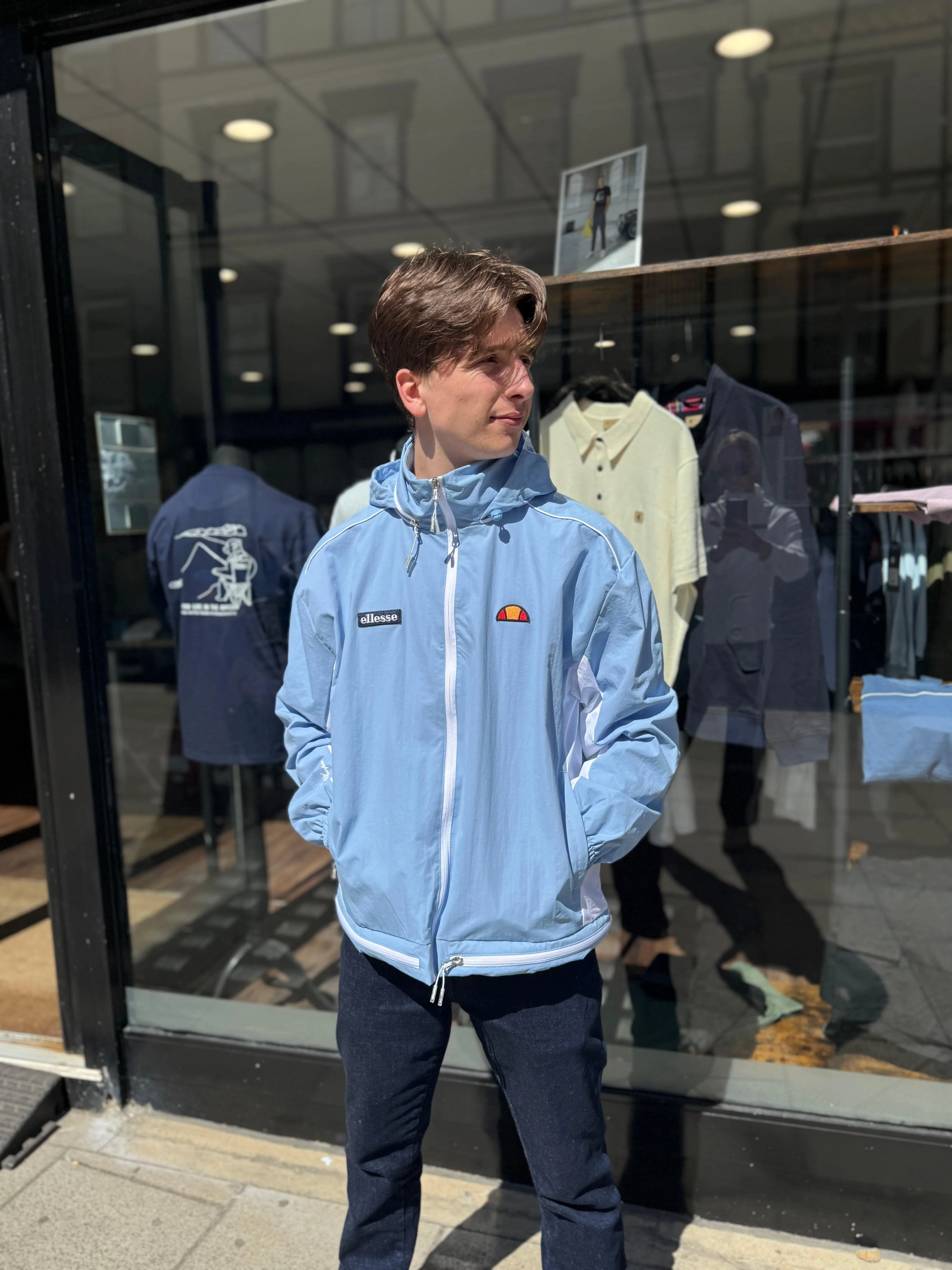 Ellesse Gandini FZ Jacket In Light Blue - Vivere Per Sempre Range