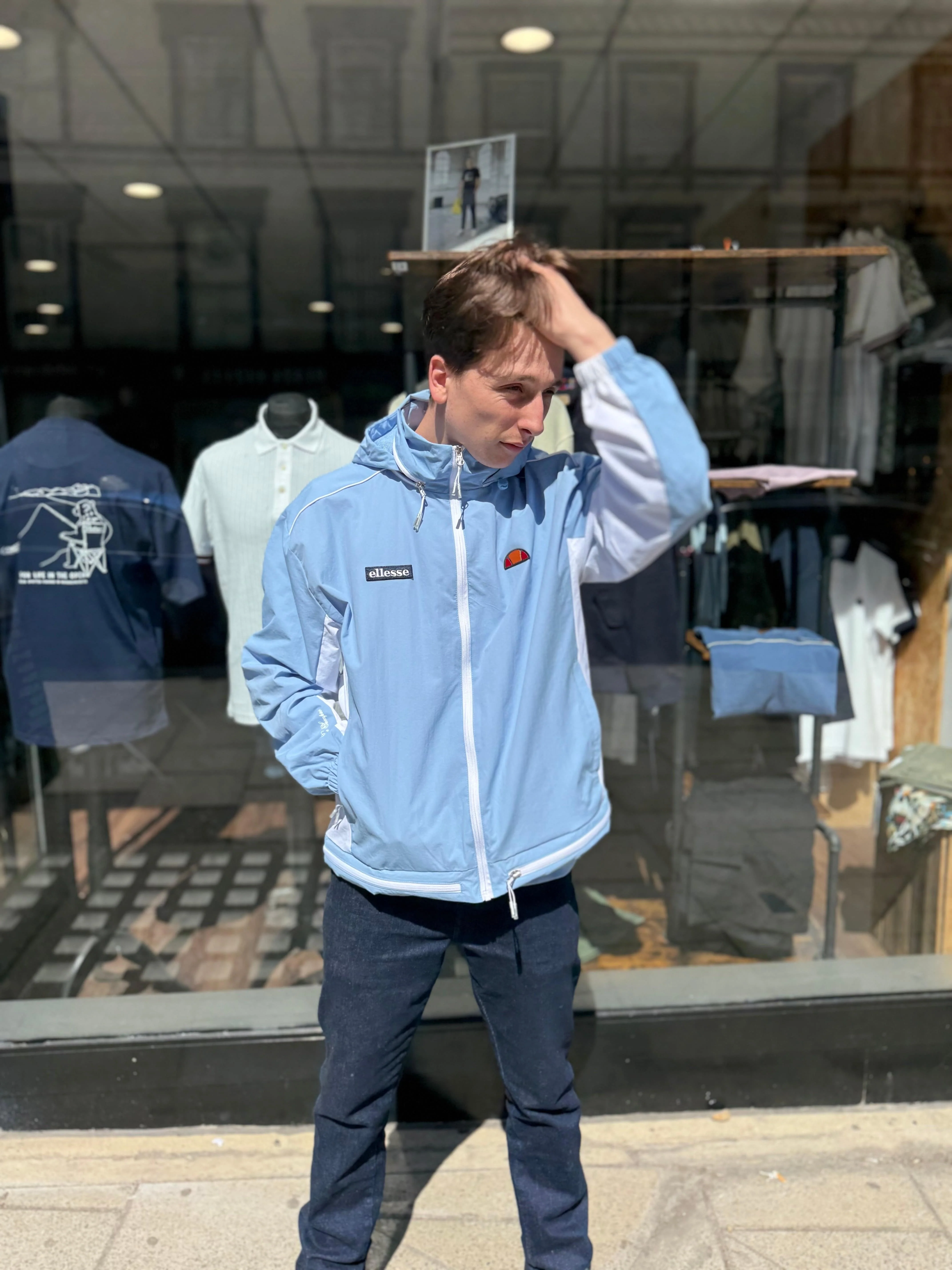 Ellesse Gandini FZ Jacket In Light Blue - Vivere Per Sempre Range - Image 2