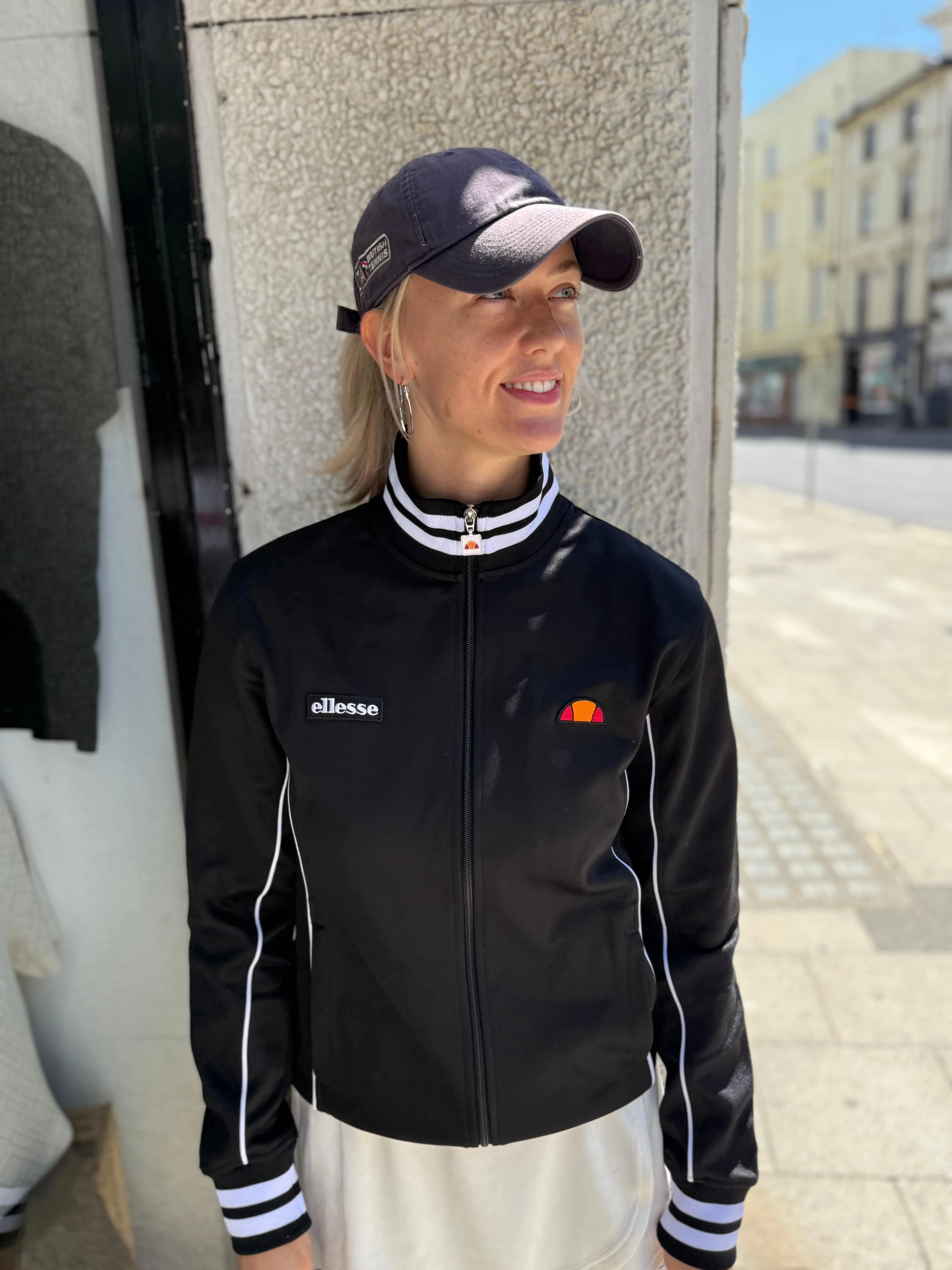 Ellesse Milan Two Track Top in Black
