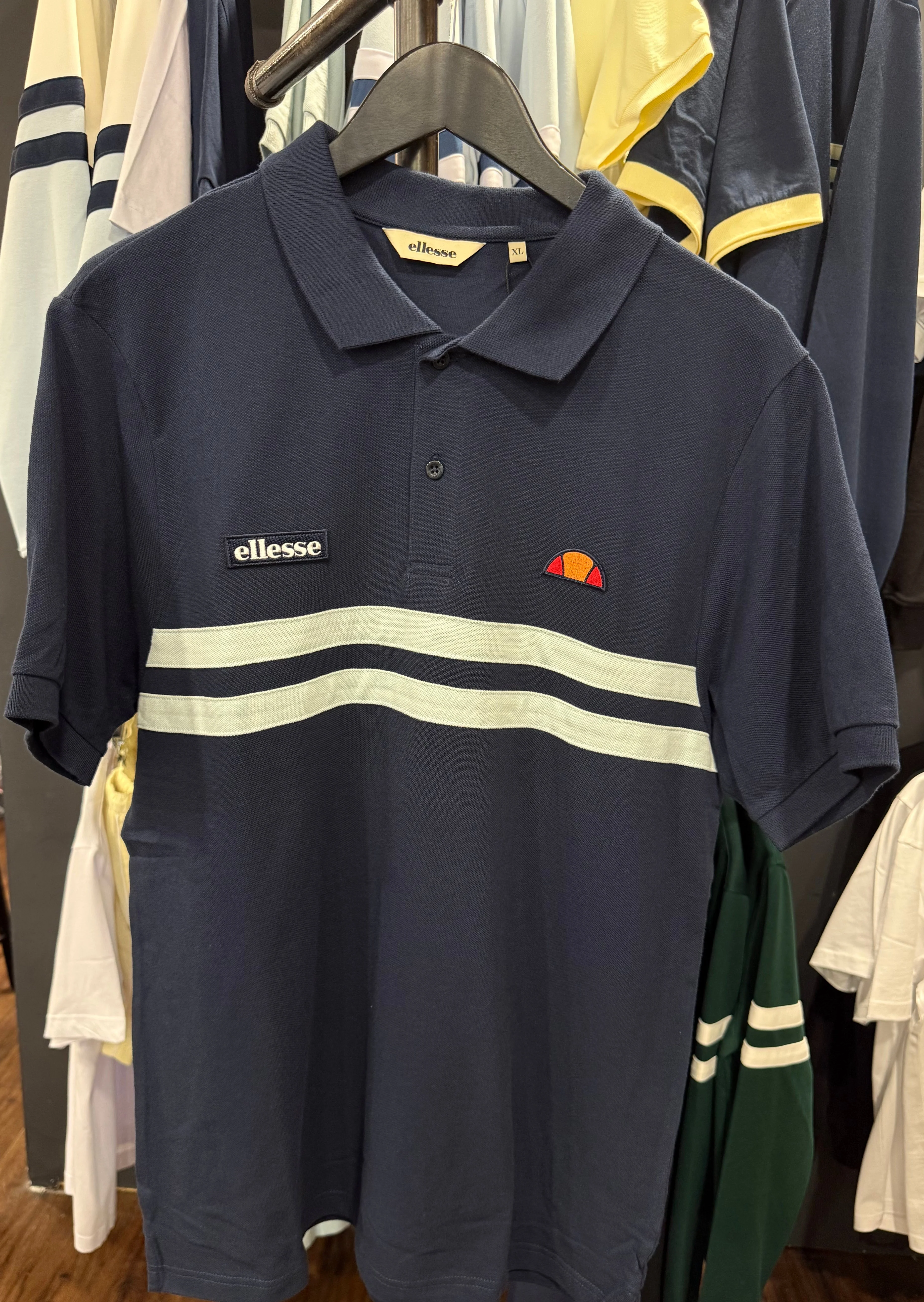 Ellesse Muccia Polo Navy/Light Blue - Image 2