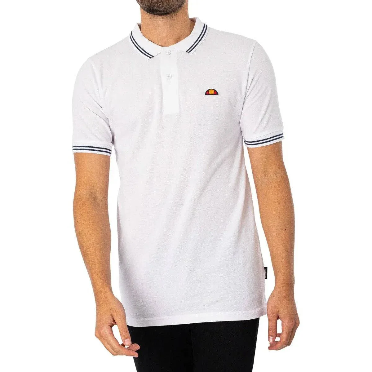 Ellesse Rooks Polo Shirt In White/Navy