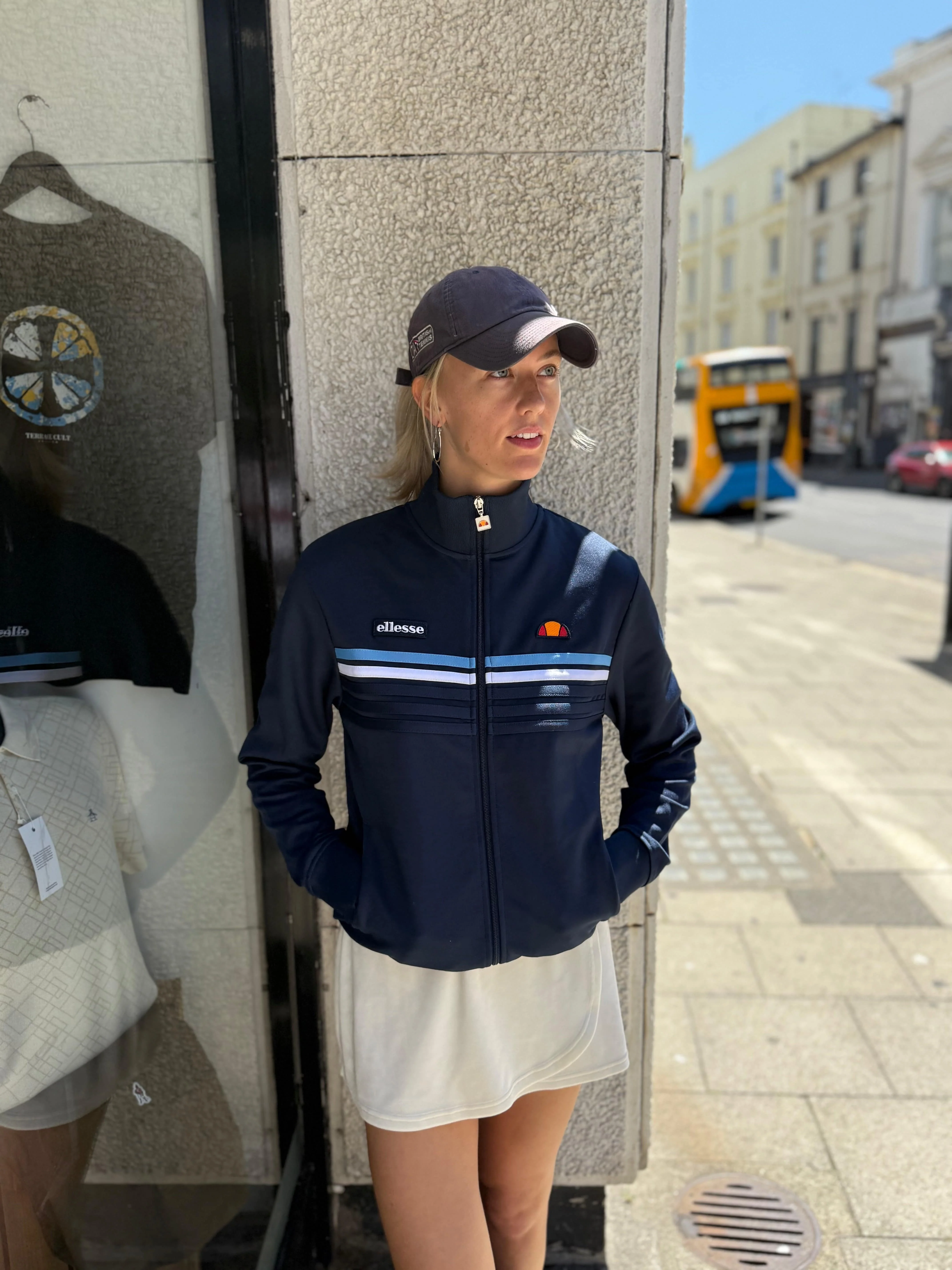 Ellesse Vicenza Track Top in Navy - Image 3