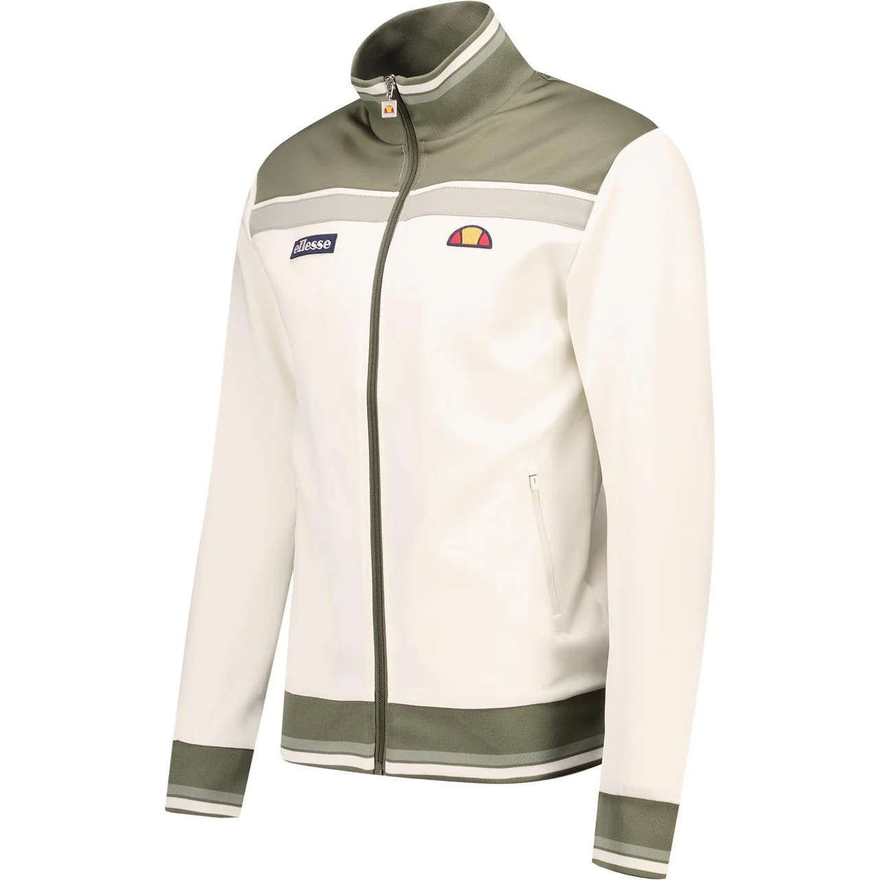 Ellesse Vignola Track Top Off White/Khaki - Image 2