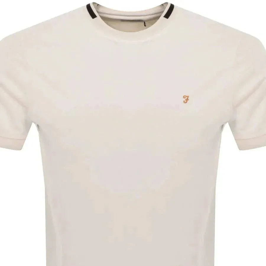 Farah Bedingfield Tipping Tee In Ecru - Image 2
