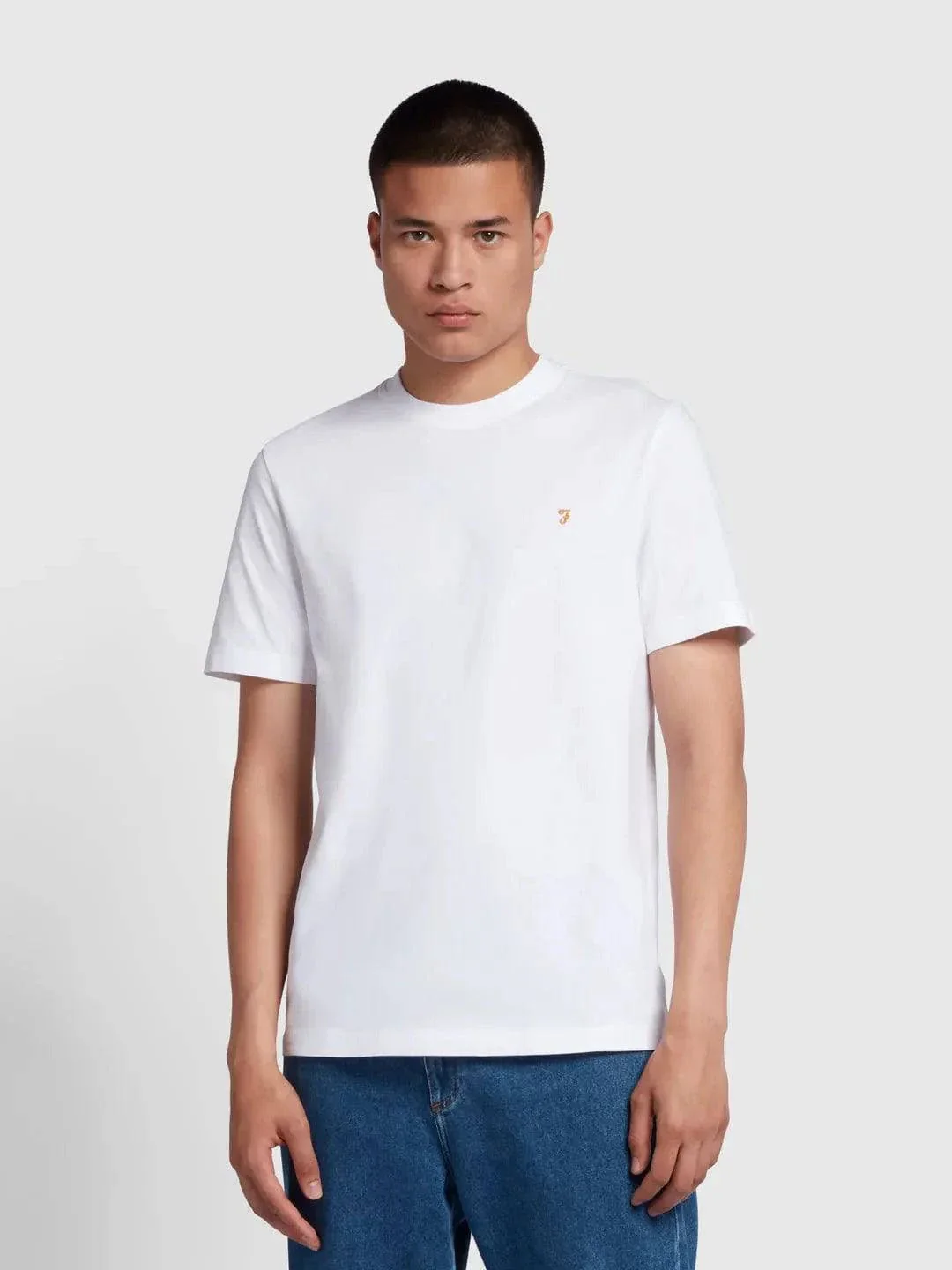 Farah Danny Reg SS Tee In White - Image 3