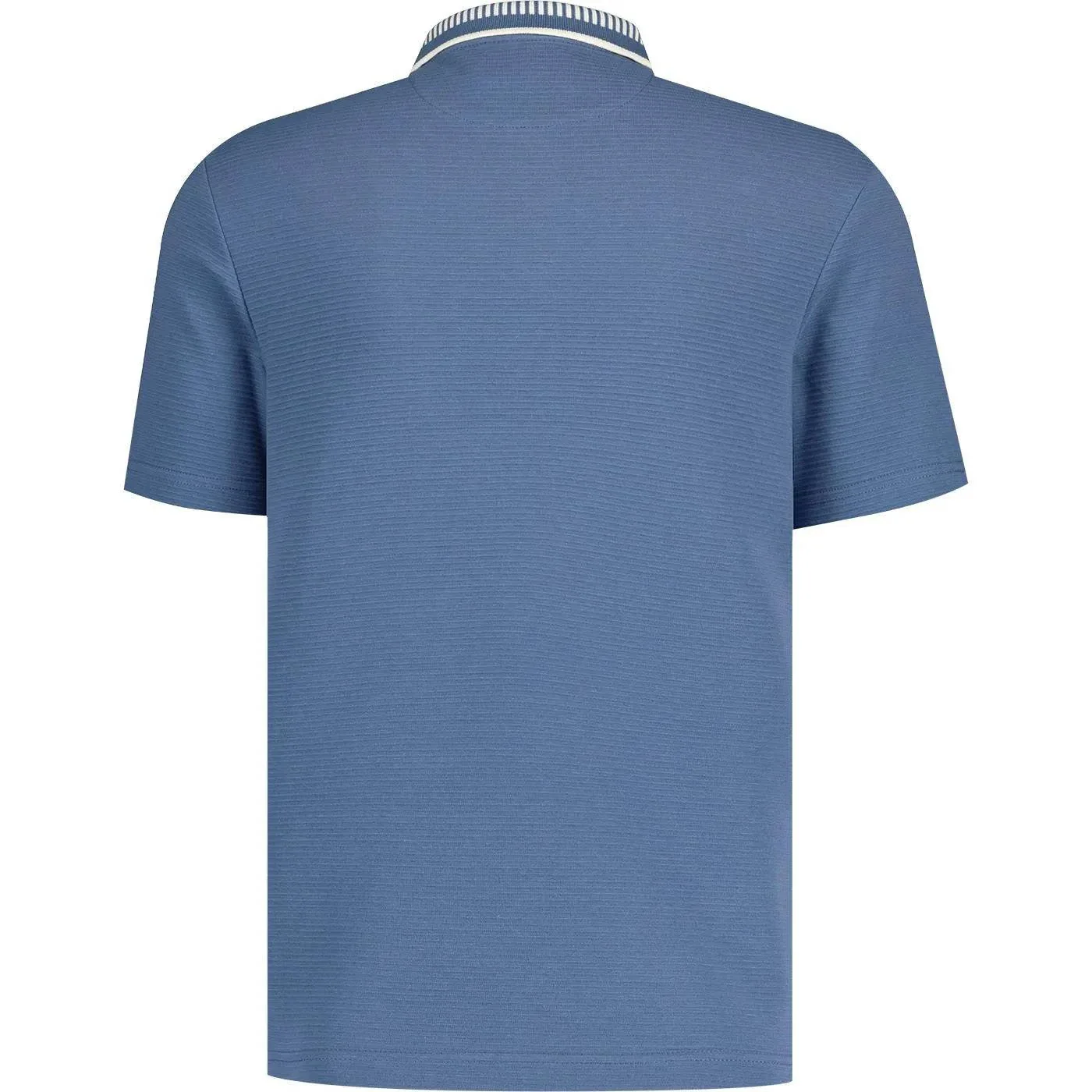 Farah Levy Ottoman SS Polo In Sheaf Blue - Image 3