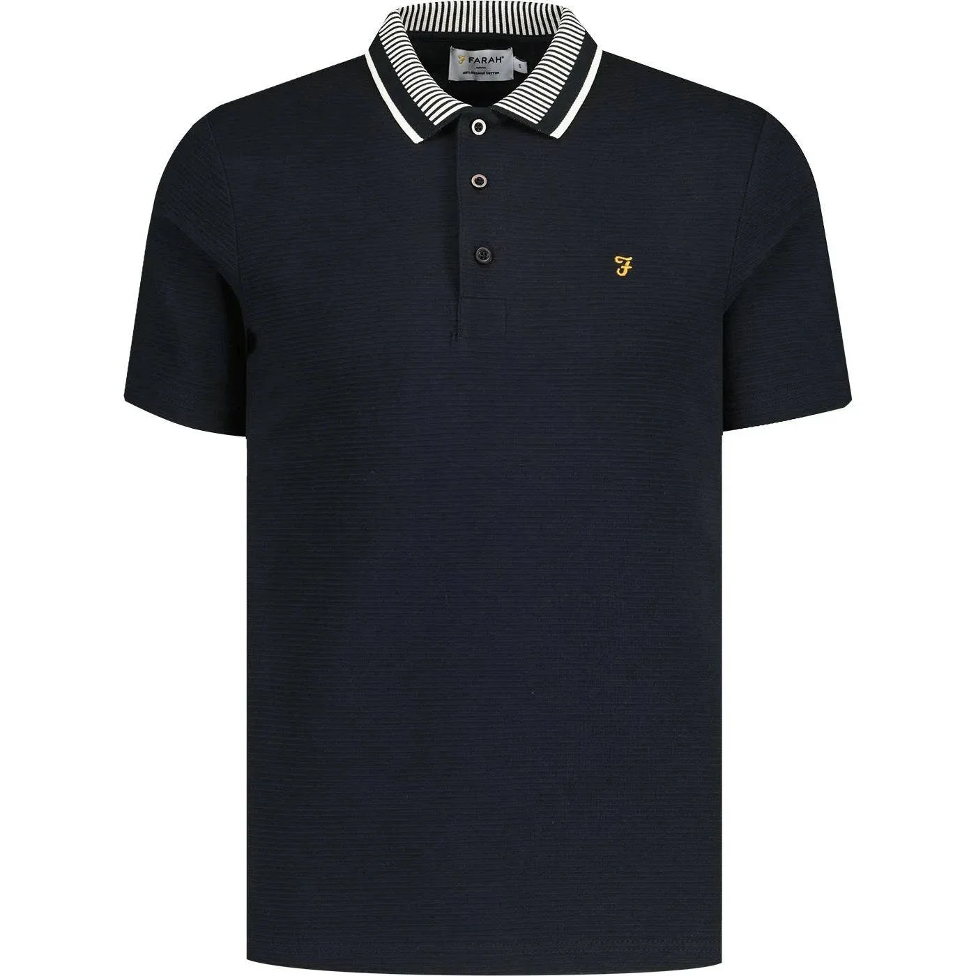 Farah Levy Ottoman SS Polo In True Navy - Image 3