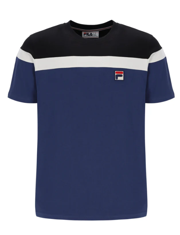 Fila Aiden T-Shirt Navy/Black/Gardenia