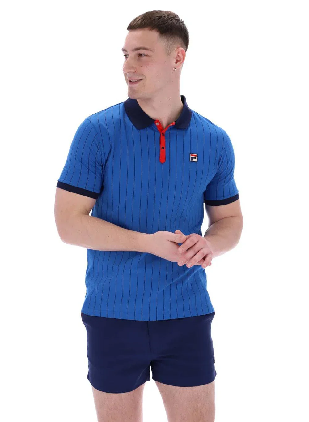 Fila BB1 Classic Vintage Striped Polo Turkish Sea/Fila Navy/Fila Red