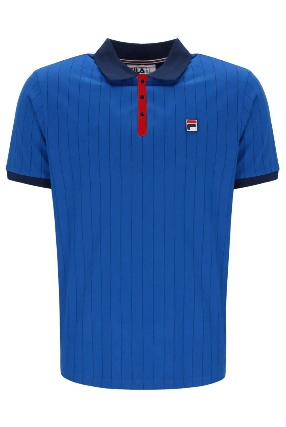 Fila BB1 Classic Vintage Striped Polo Turkish Sea/Fila Navy/Fila Red - Image 2