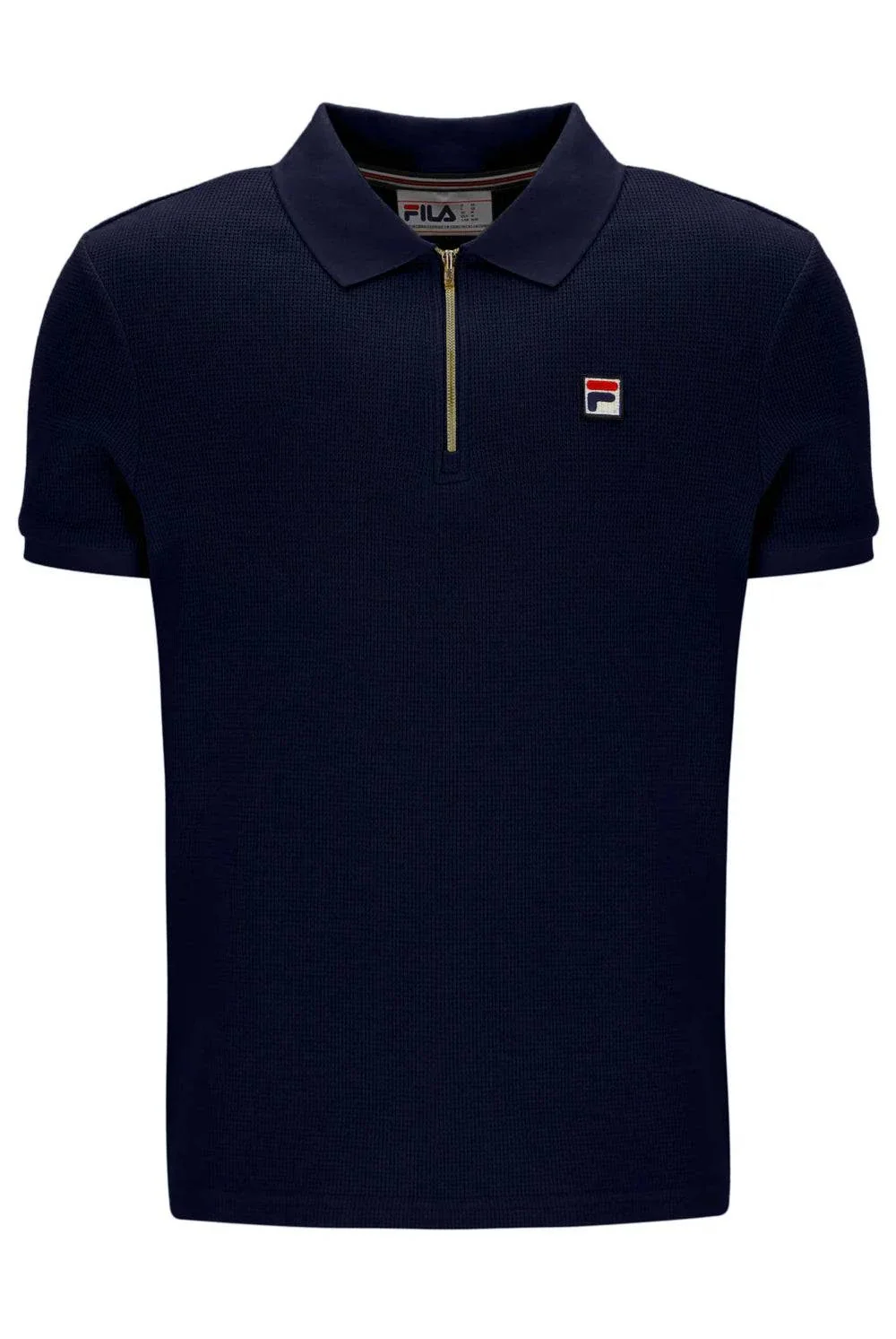 Fila Benjamin Micro Waffle Polo Navy - Image 2