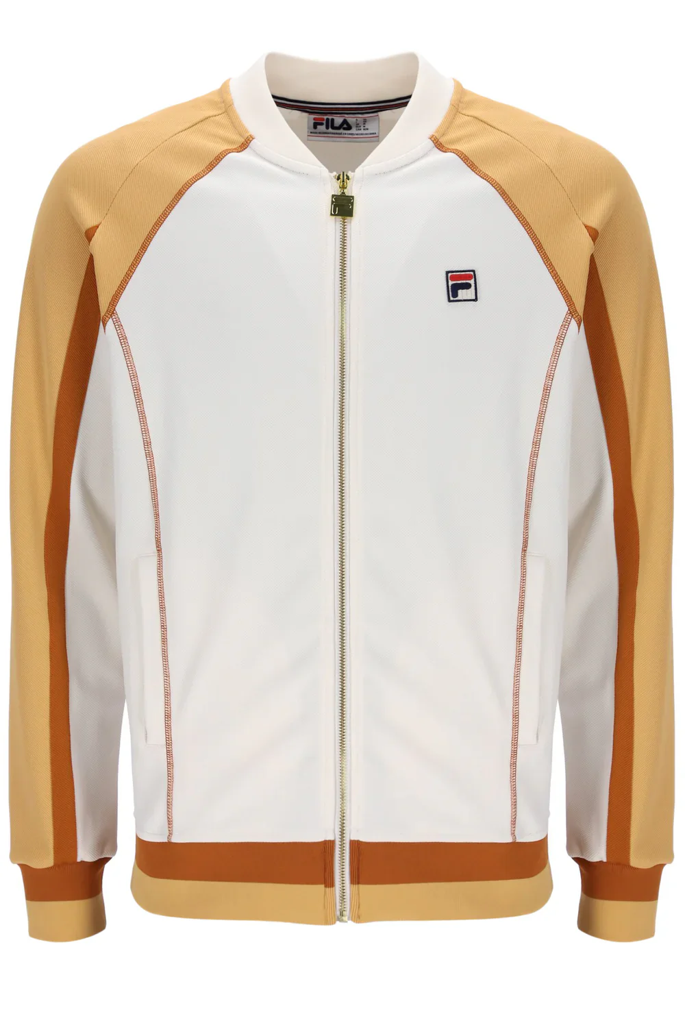 Fila Eliot Flat Lock Detail Track Top Gardenia/Oak Buff/Pumpkin Spice - Image 2