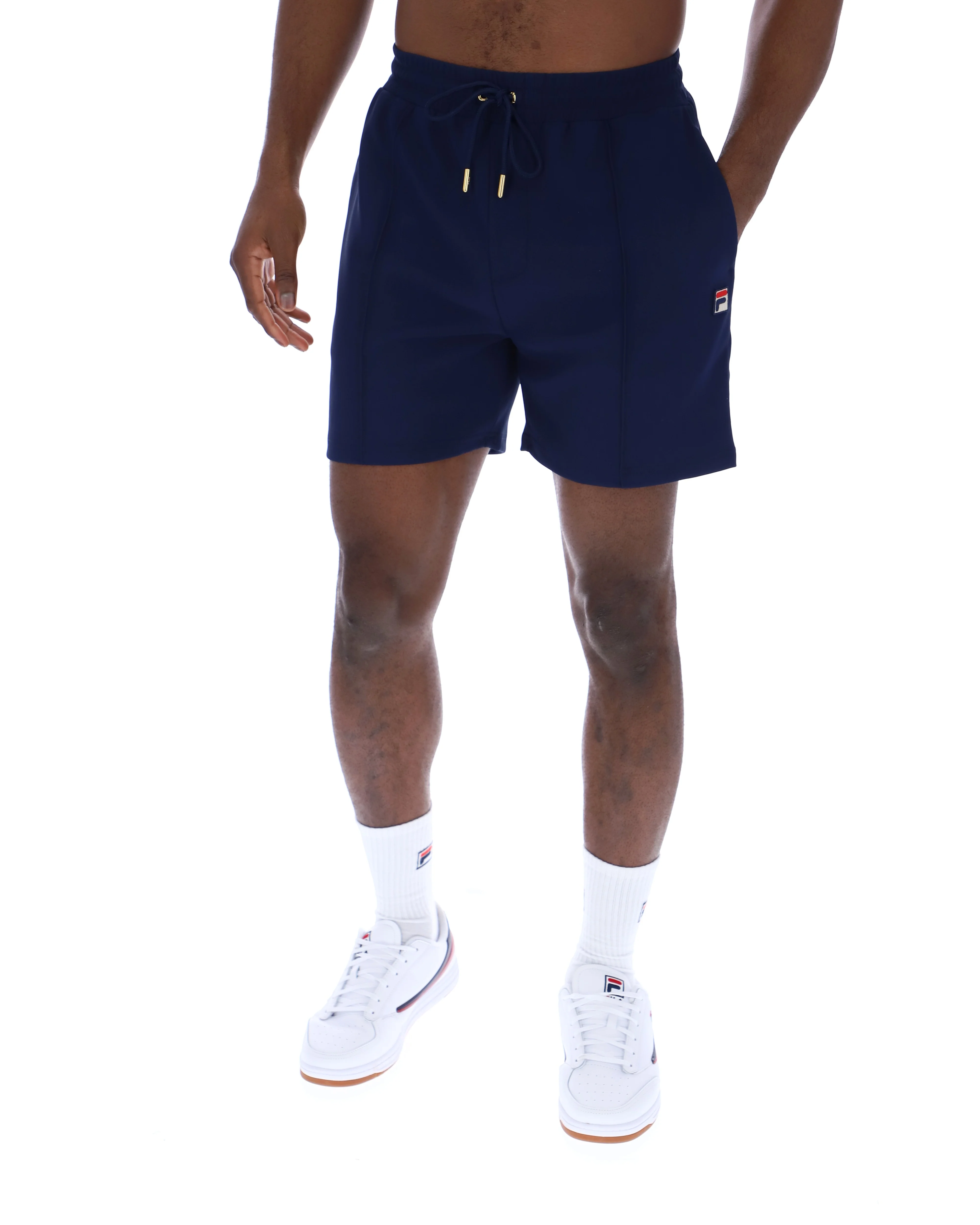 Fila Eusebio Pin Tuck Shorts Navy - Image 2