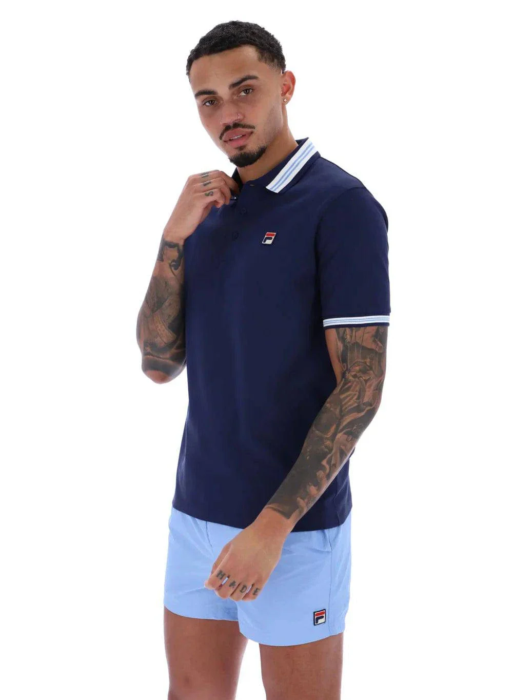 Fila Faraz Tipped Polo Navy/White/Vista Blue - Image 2