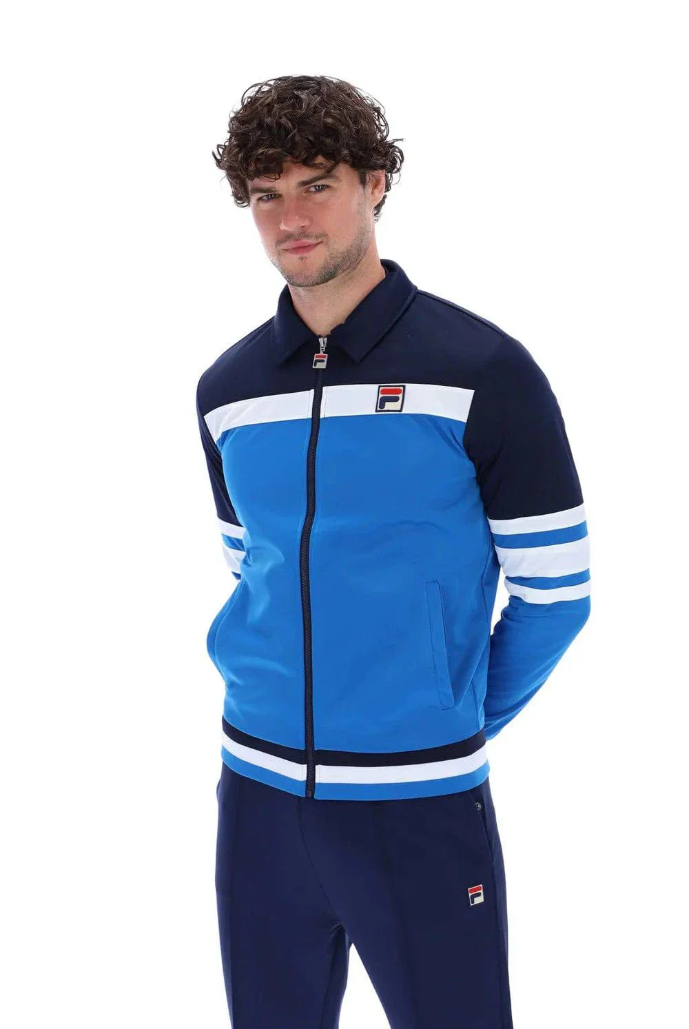 Fila Gene Track Top Blue/Navy/White - Image 3