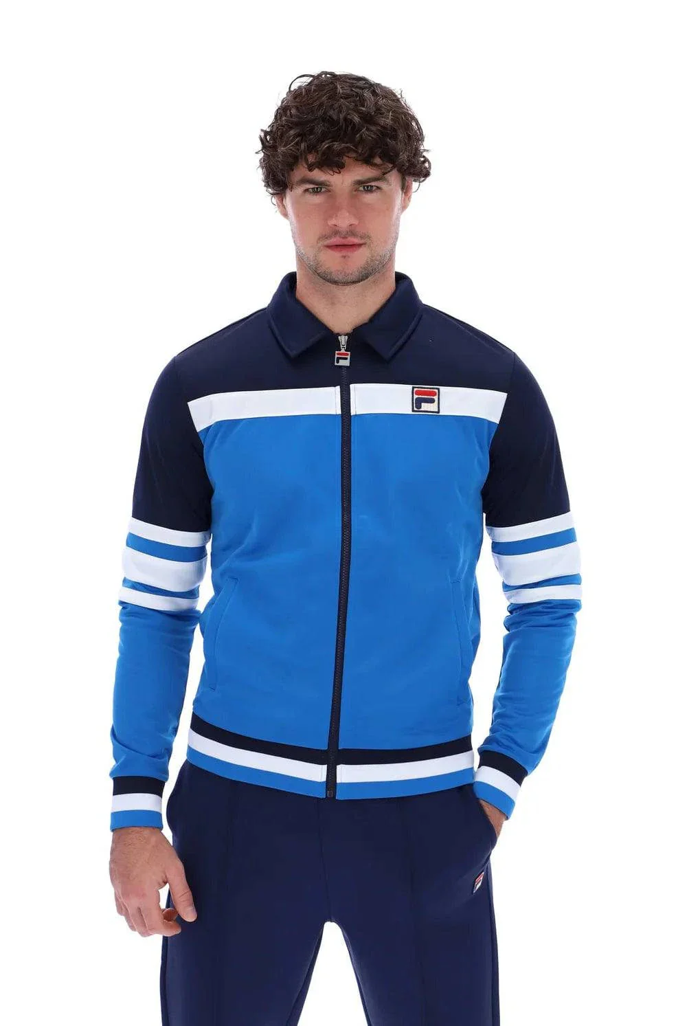 Fila Gene Track Top Blue/Navy/White - Image 4