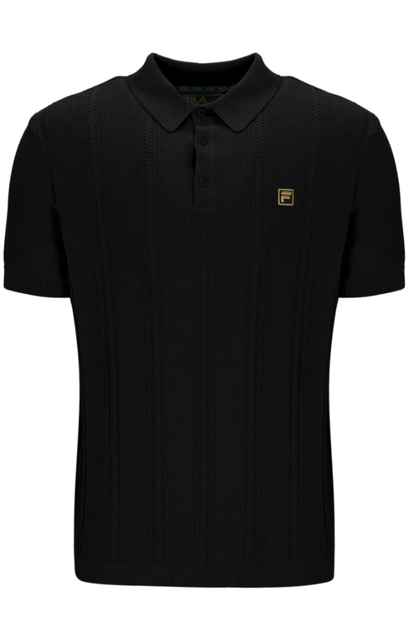 Fila Gold Barnes Knitted Polo Black