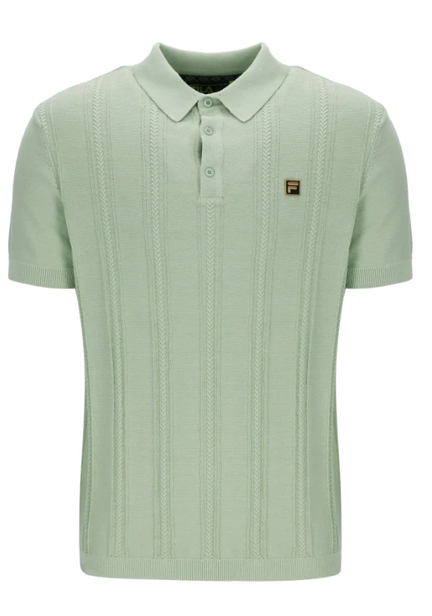 Fila Gold Barnes Knitted Polo Seafoam