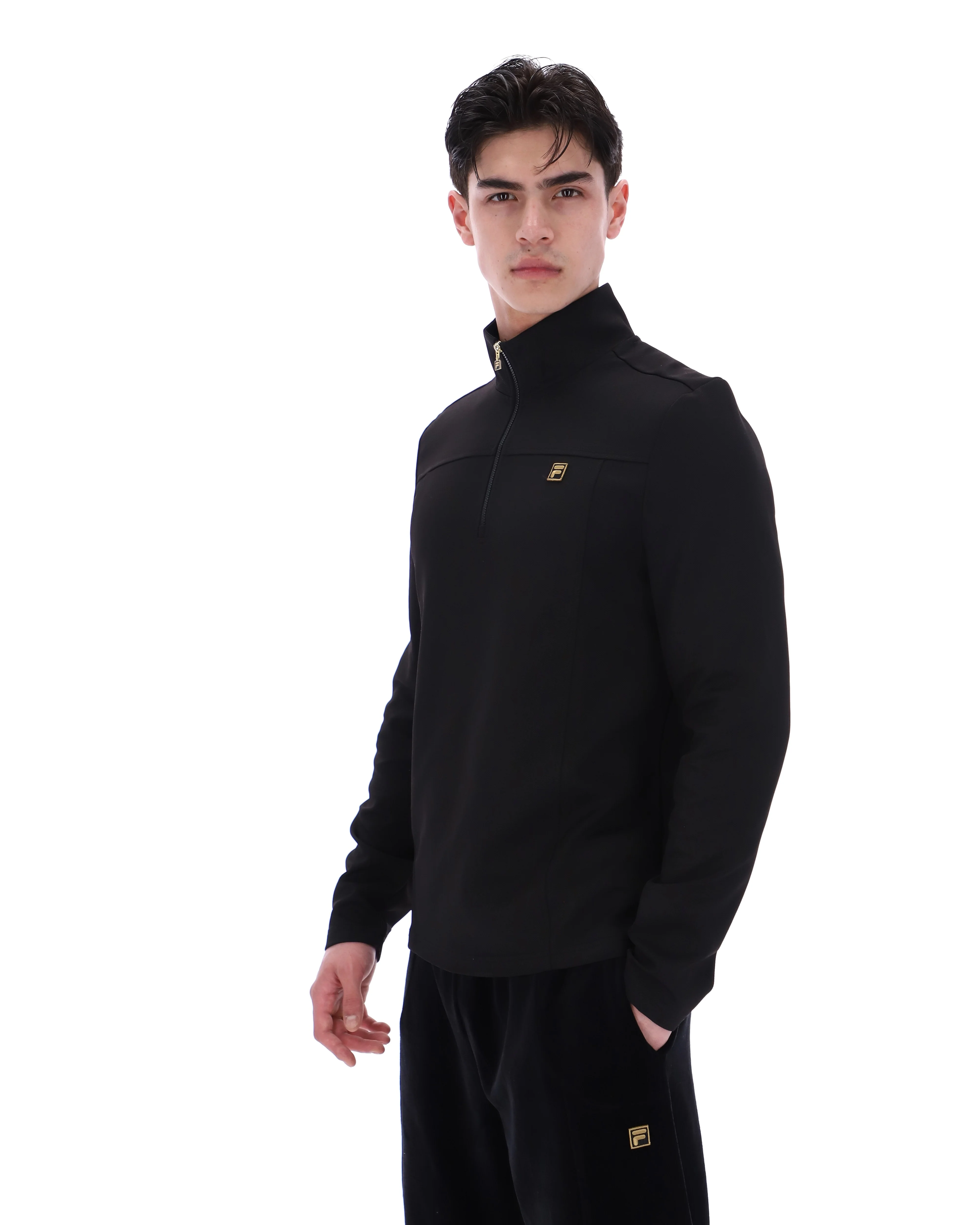 Fila Gold Hogan Quarter Zip Jumper Black