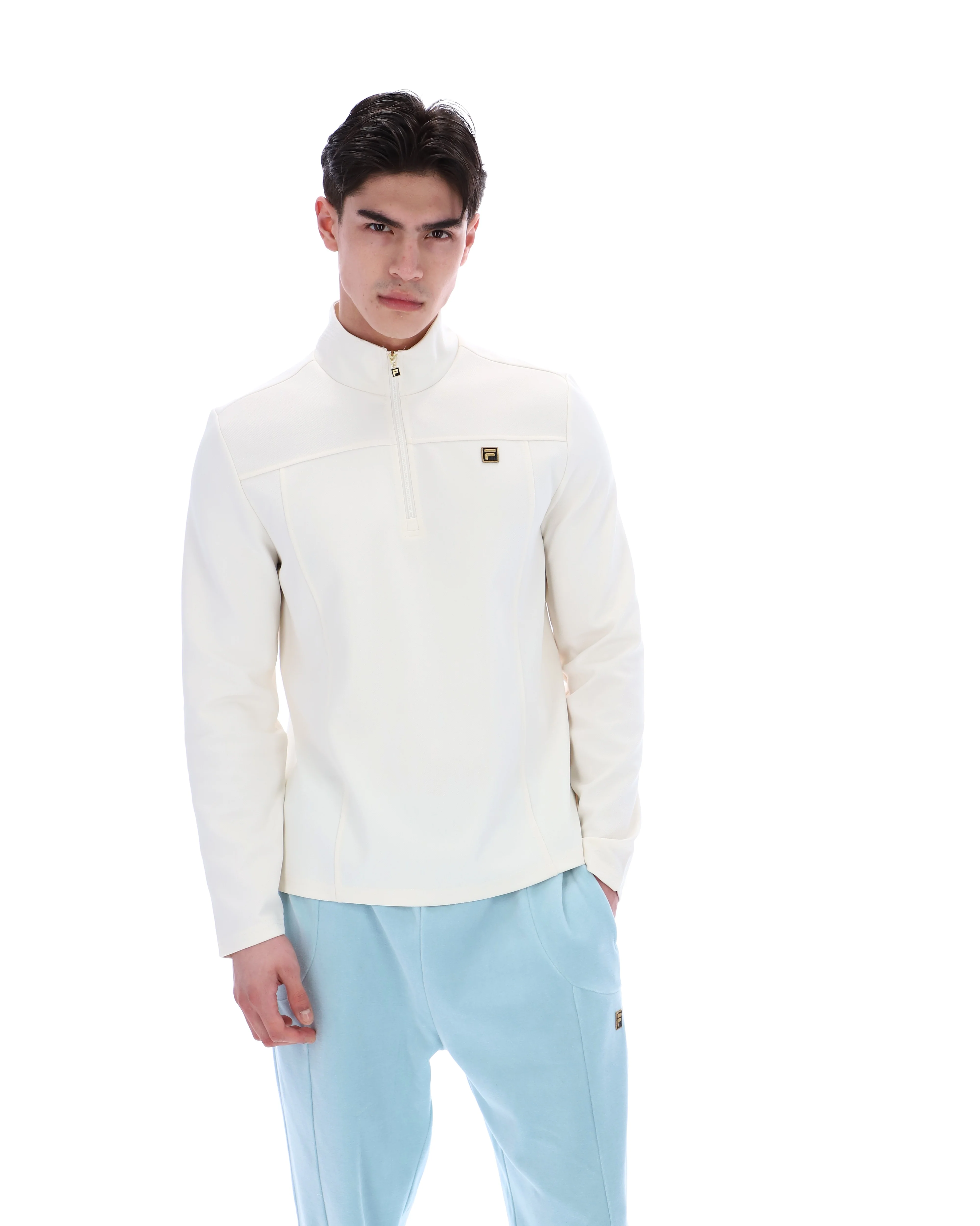 Fila Gold Hogan Quarter Zip Jumper Coconut Milk