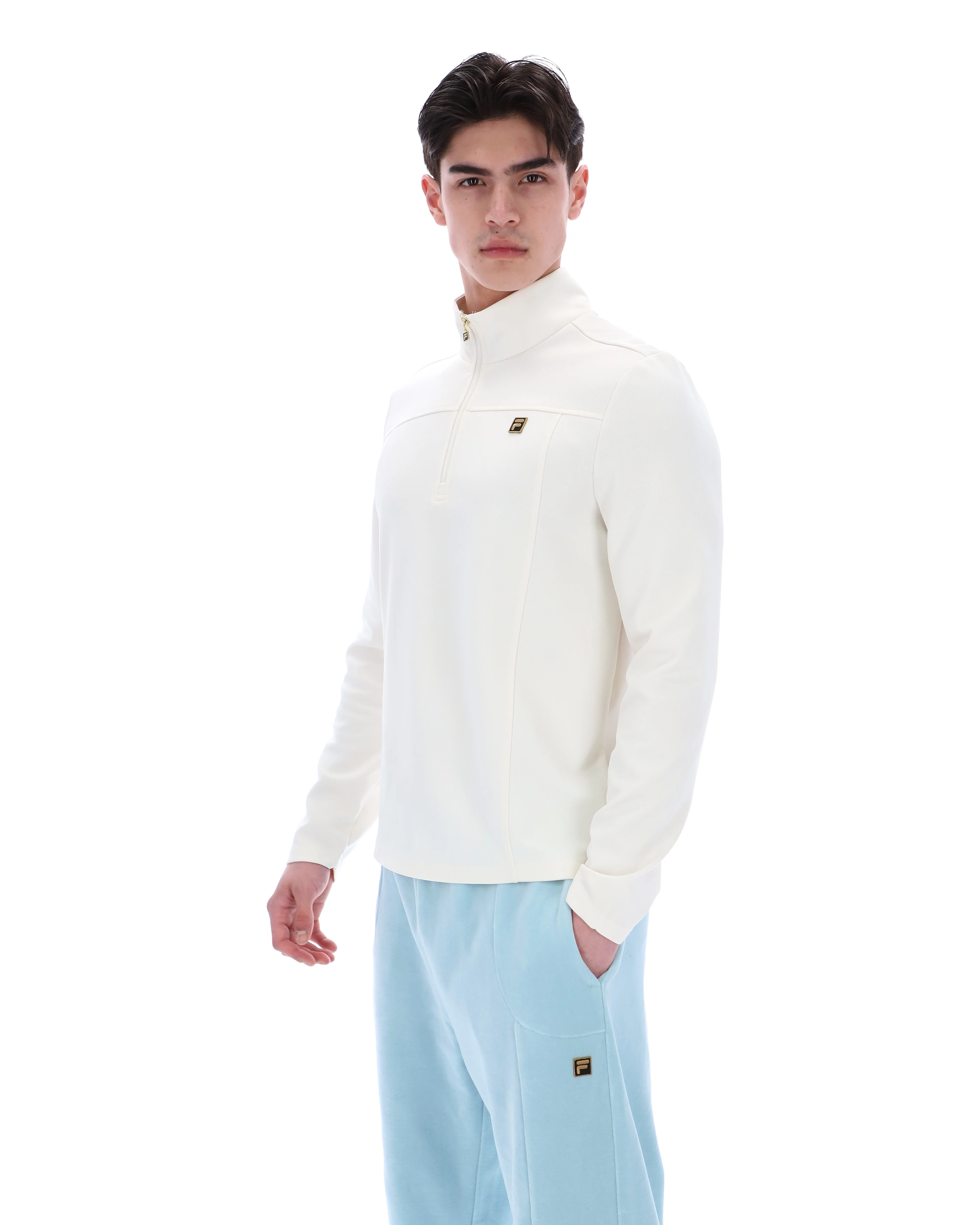 Fila Gold Hogan Quarter Zip Jumper Coconut Milk - Image 2