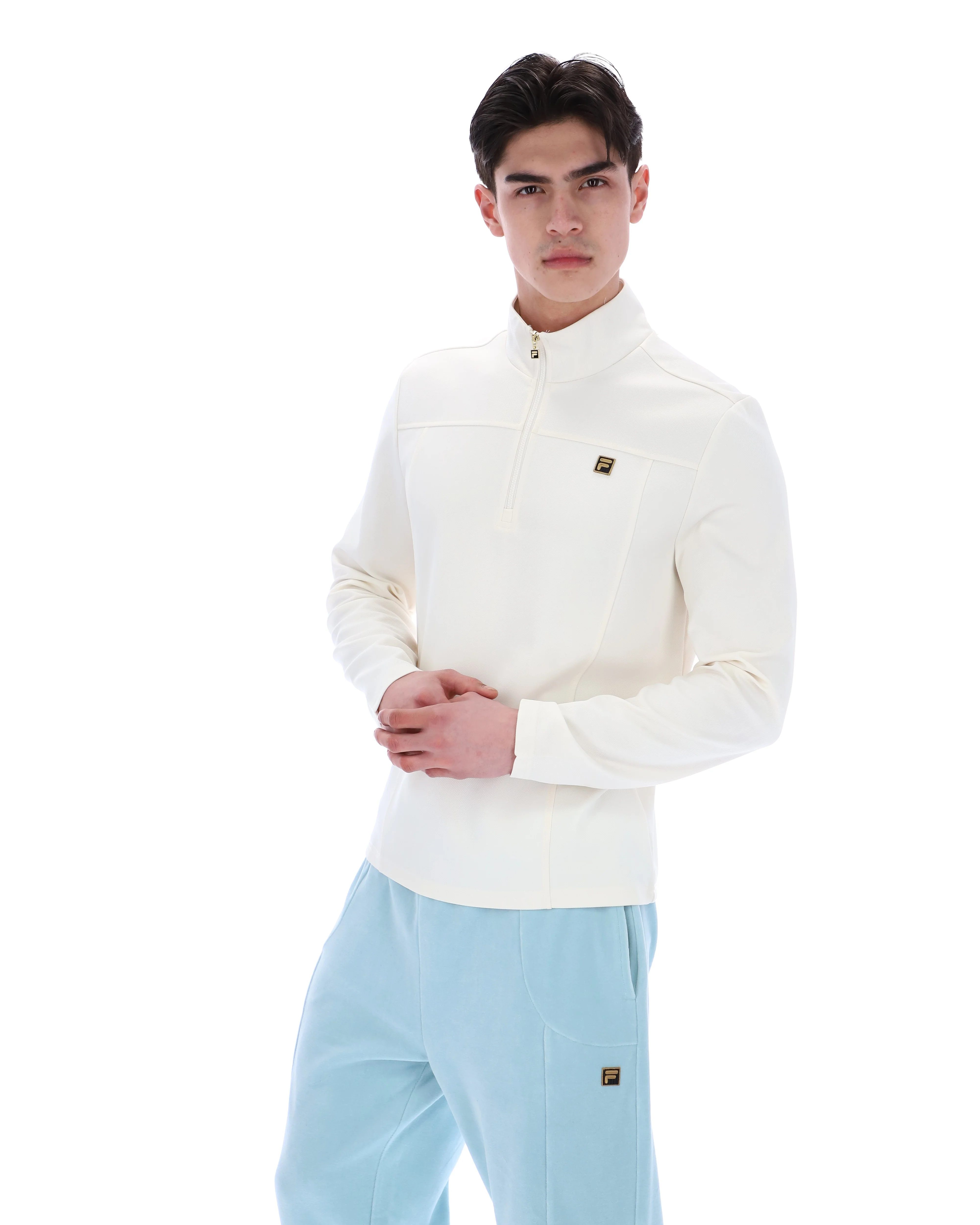 Fila Gold Hogan Quarter Zip Jumper Coconut Milk - Image 4